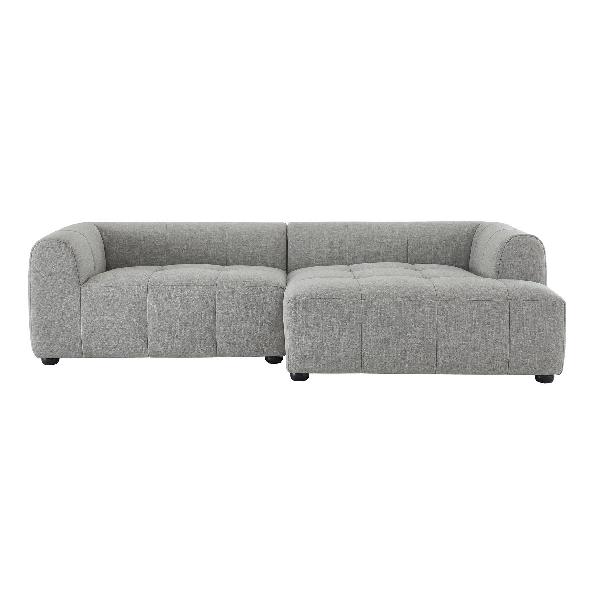Modway Liana 2-Piece Sectional with Chaise, Pewter, large