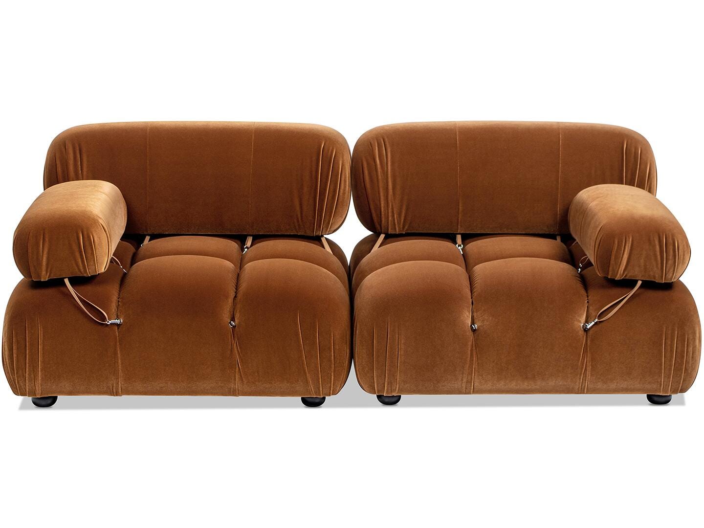 Jennifer Taylor Home Marcel Loveseat, Burnt Orange, large