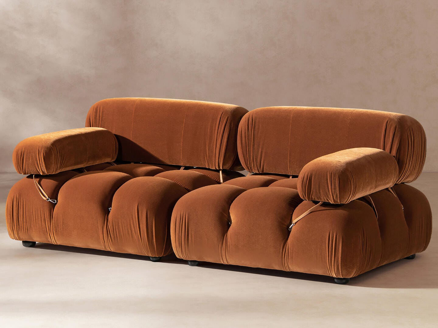Jennifer Taylor Home Marcel Loveseat, Burnt Orange, large