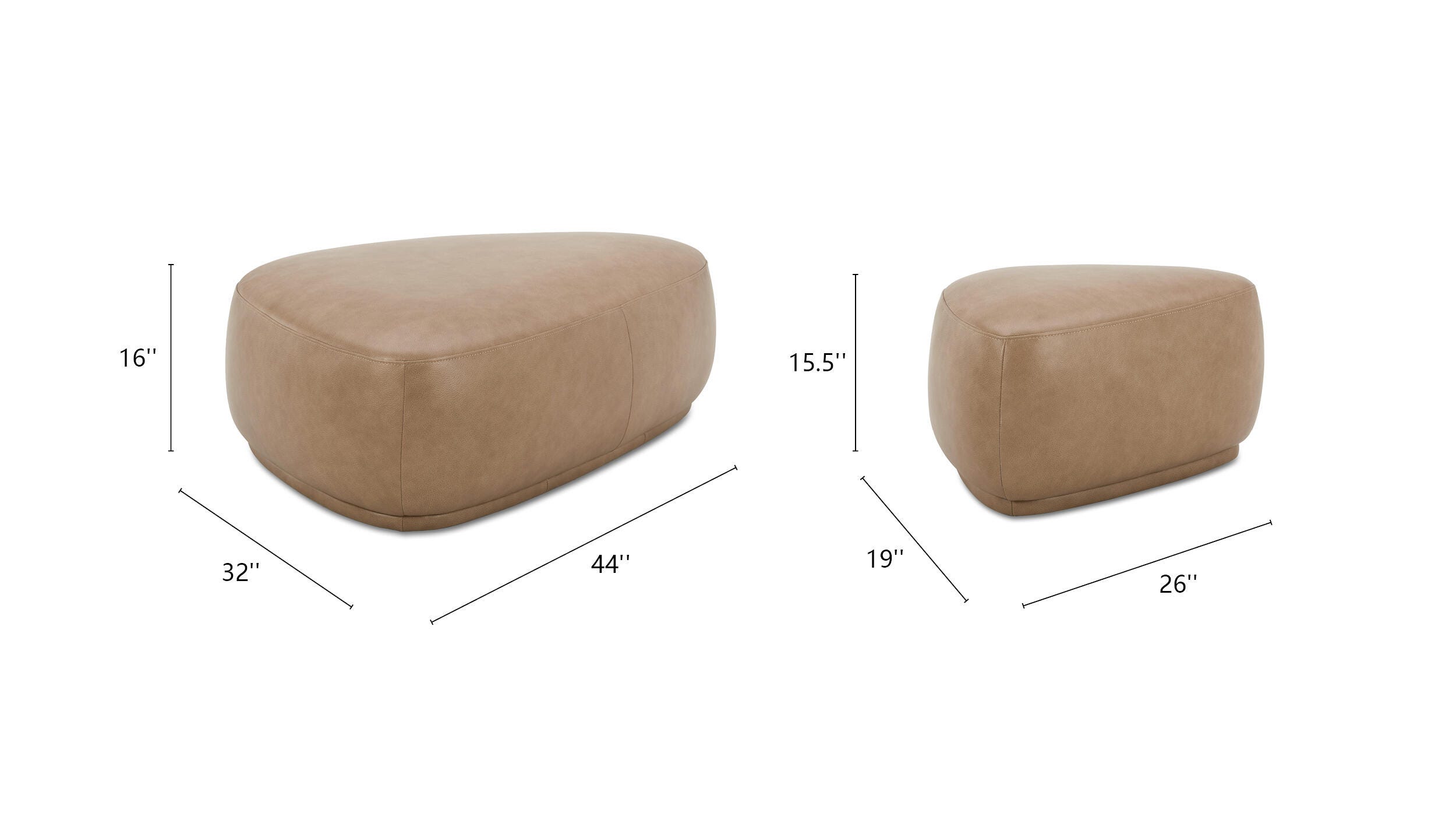 Jennifer Taylor Home Pebble Ottoman Set, , large