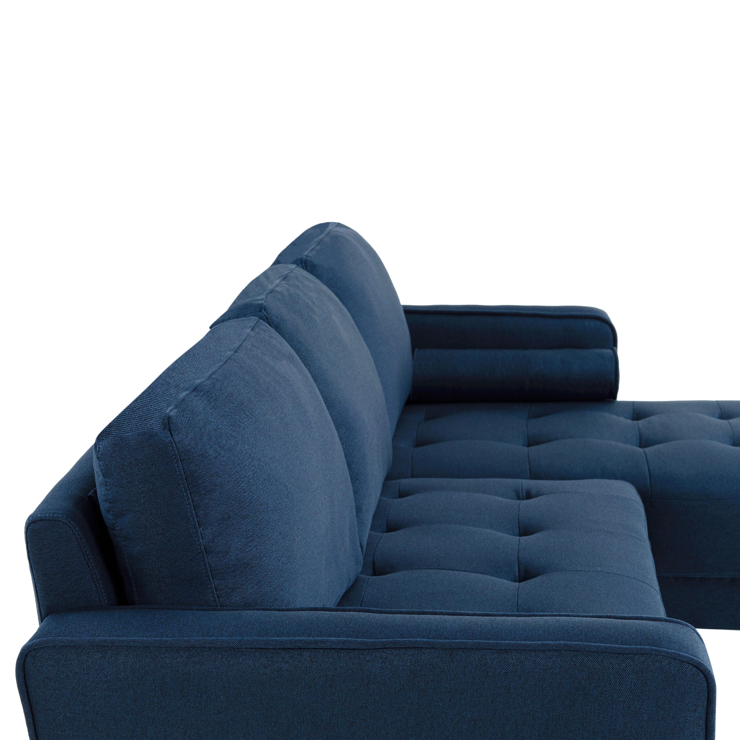Studio Living Lansing Sectional Futon, Navy, large