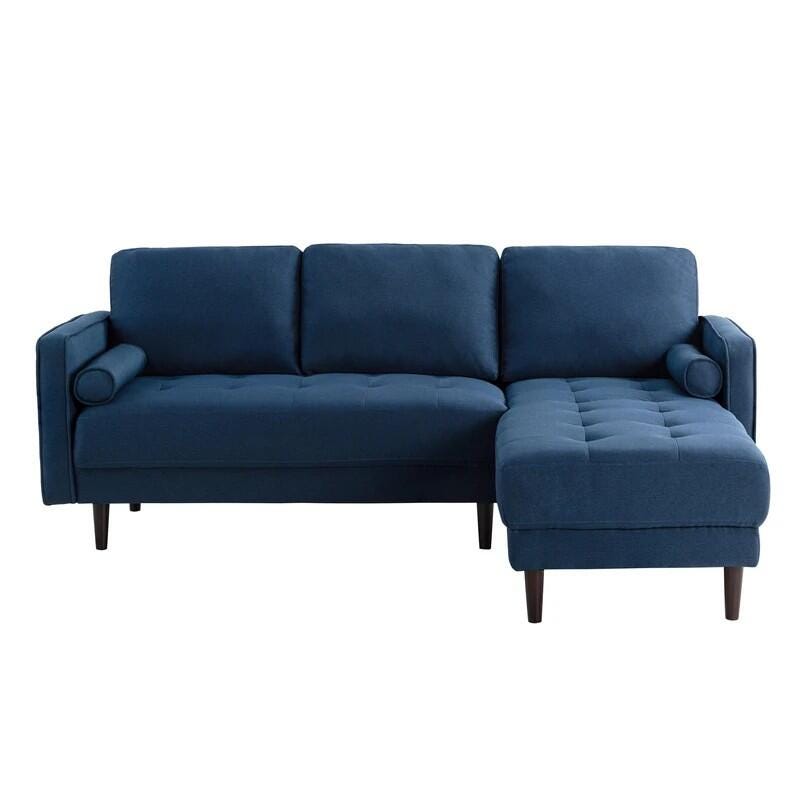 Studio Living Lansing Sectional Futon, Navy, large