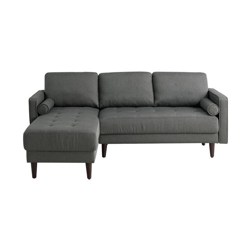 Studio Living Lansing Sectional Futon, Grey, large