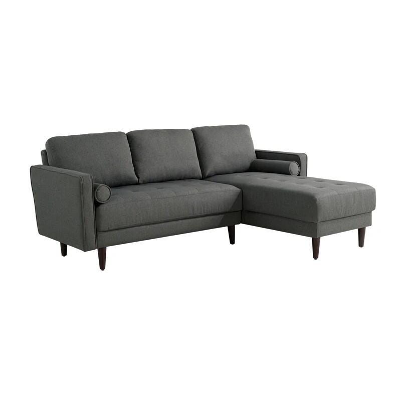 Studio Living Lansing Sectional Futon, Grey, large