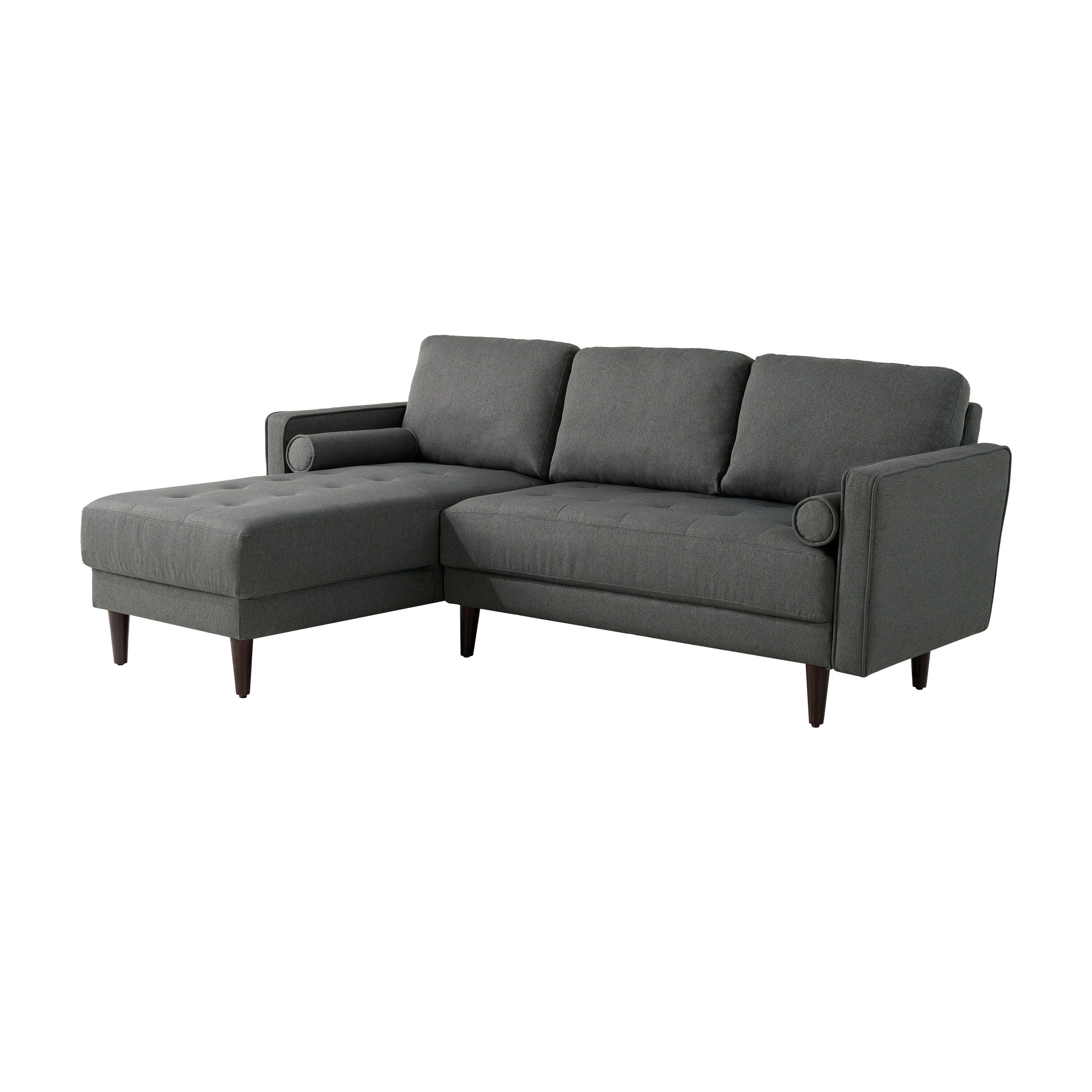 Studio Living Lansing Sectional Futon, Grey, large