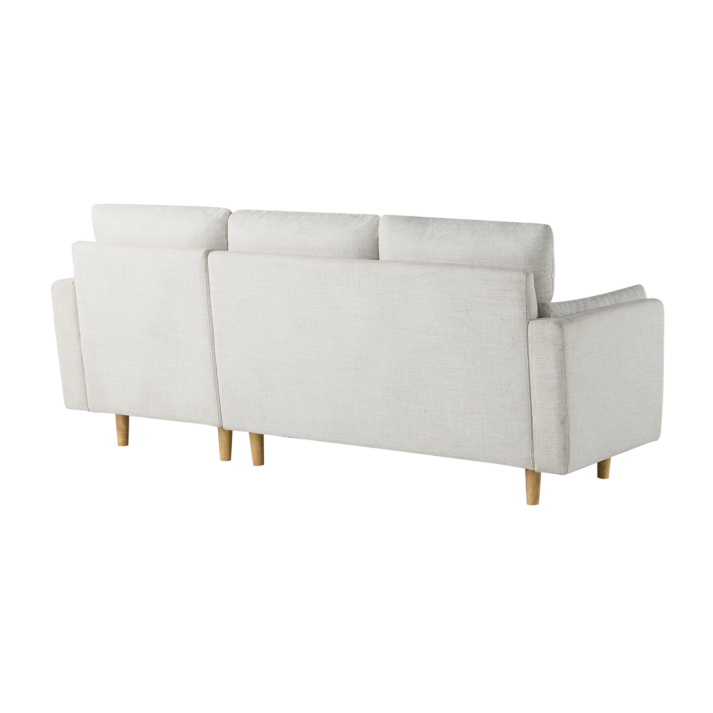 Studio Living Shoreline Sectional Futon, Cream, large