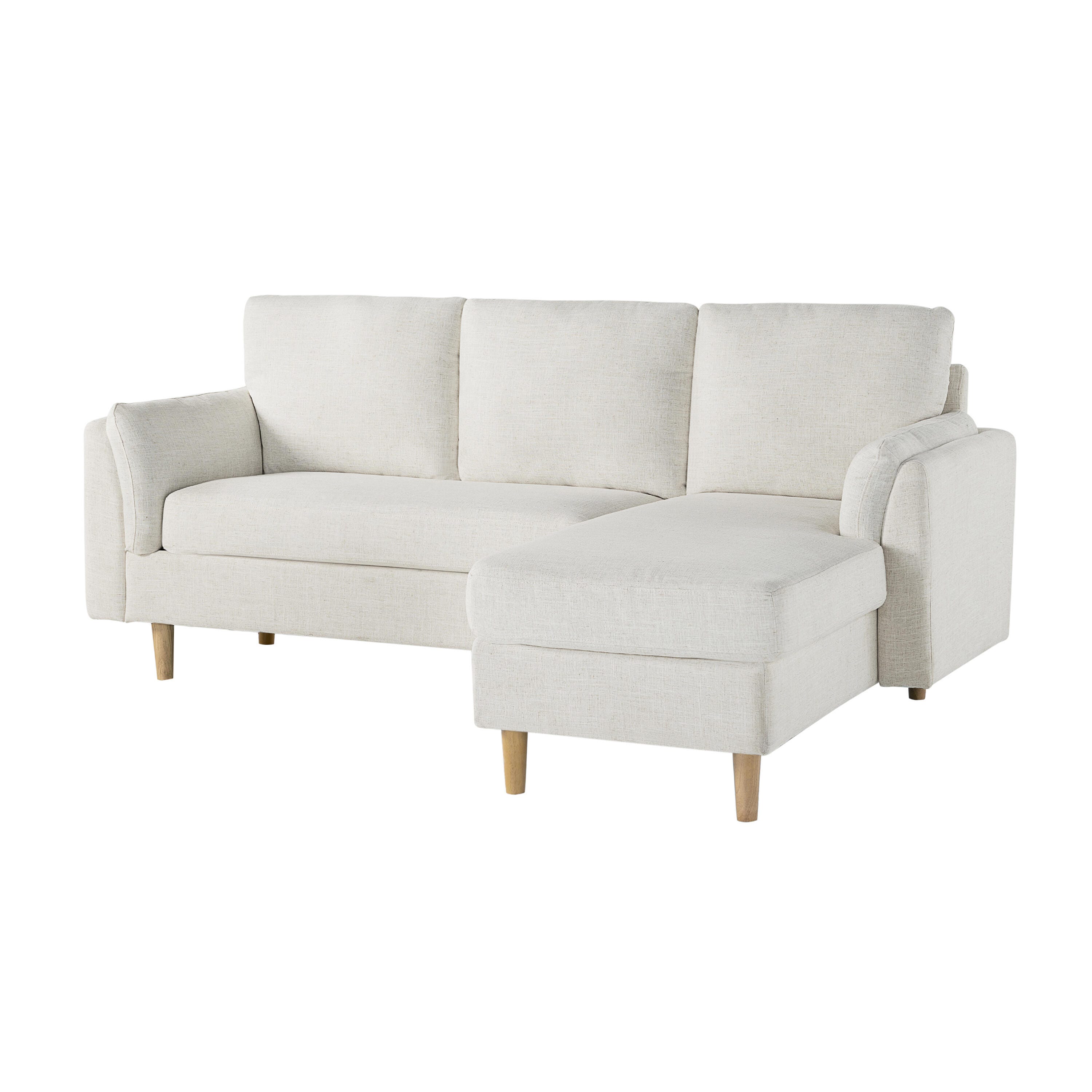 Studio Living Shoreline Sectional Futon, Cream, large
