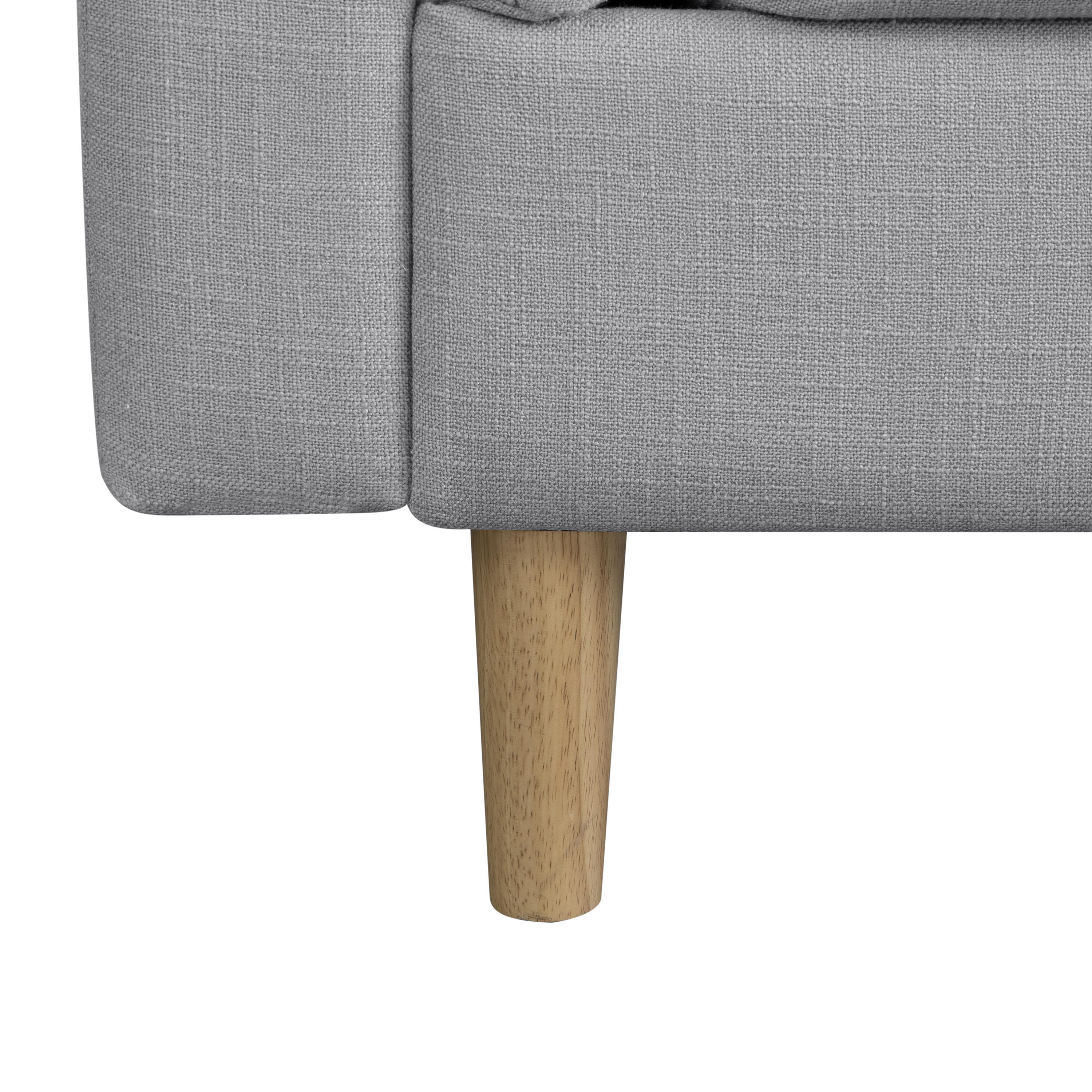 Studio Living Shoreline Sectional Futon, Light Gray, large