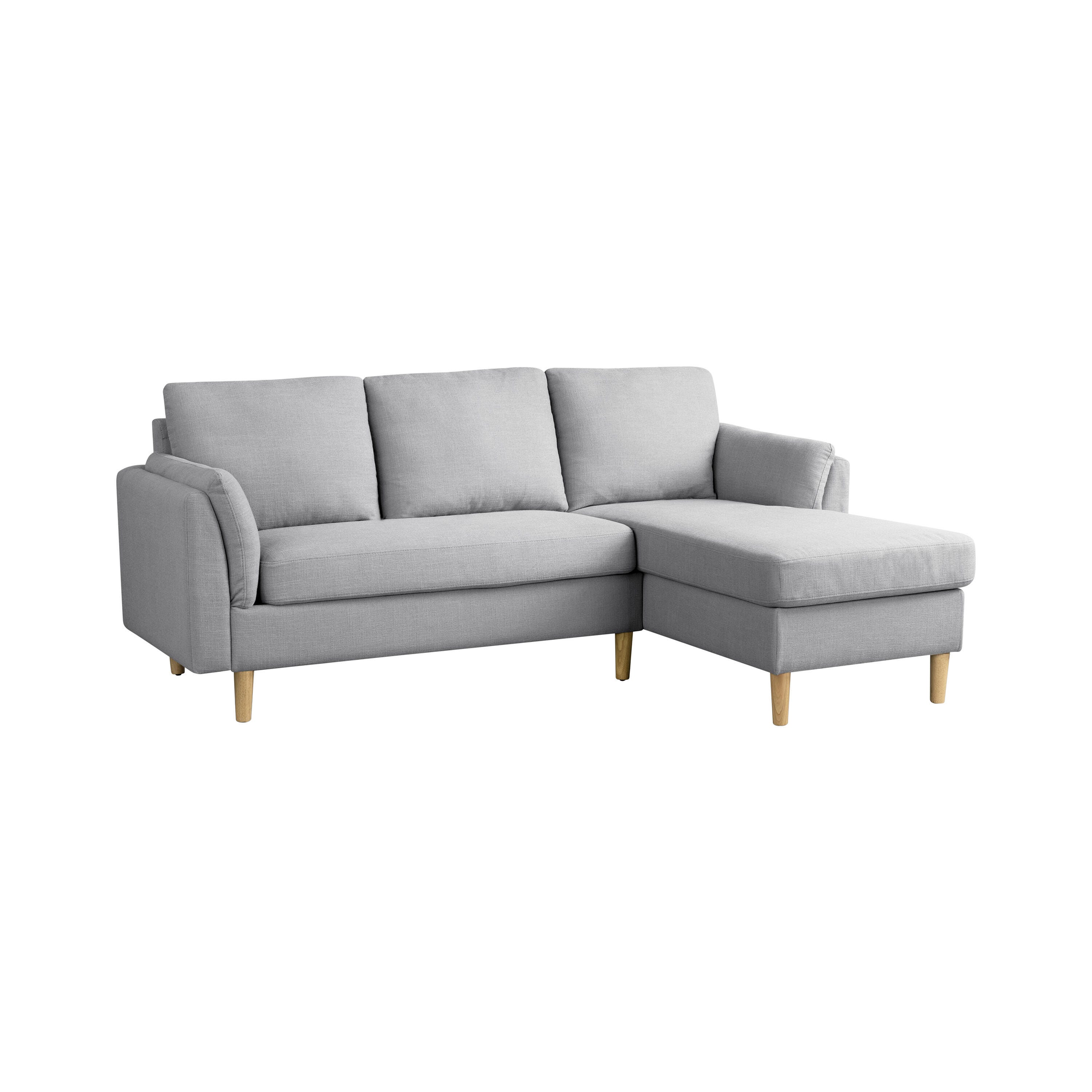 Studio Living Shoreline Sectional Futon, Light Gray, large