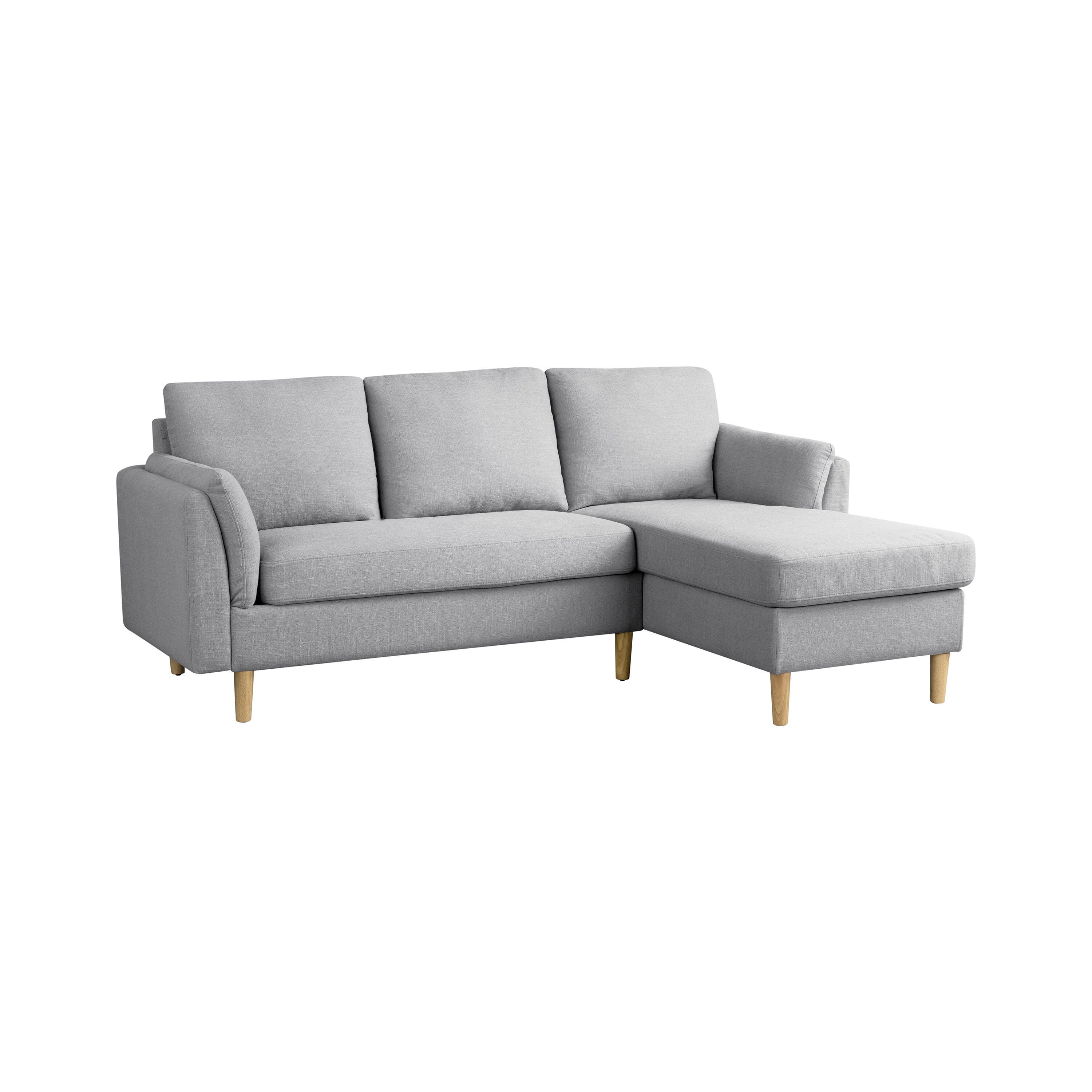Studio Living Shoreline Sectional Futon, Light Gray, large