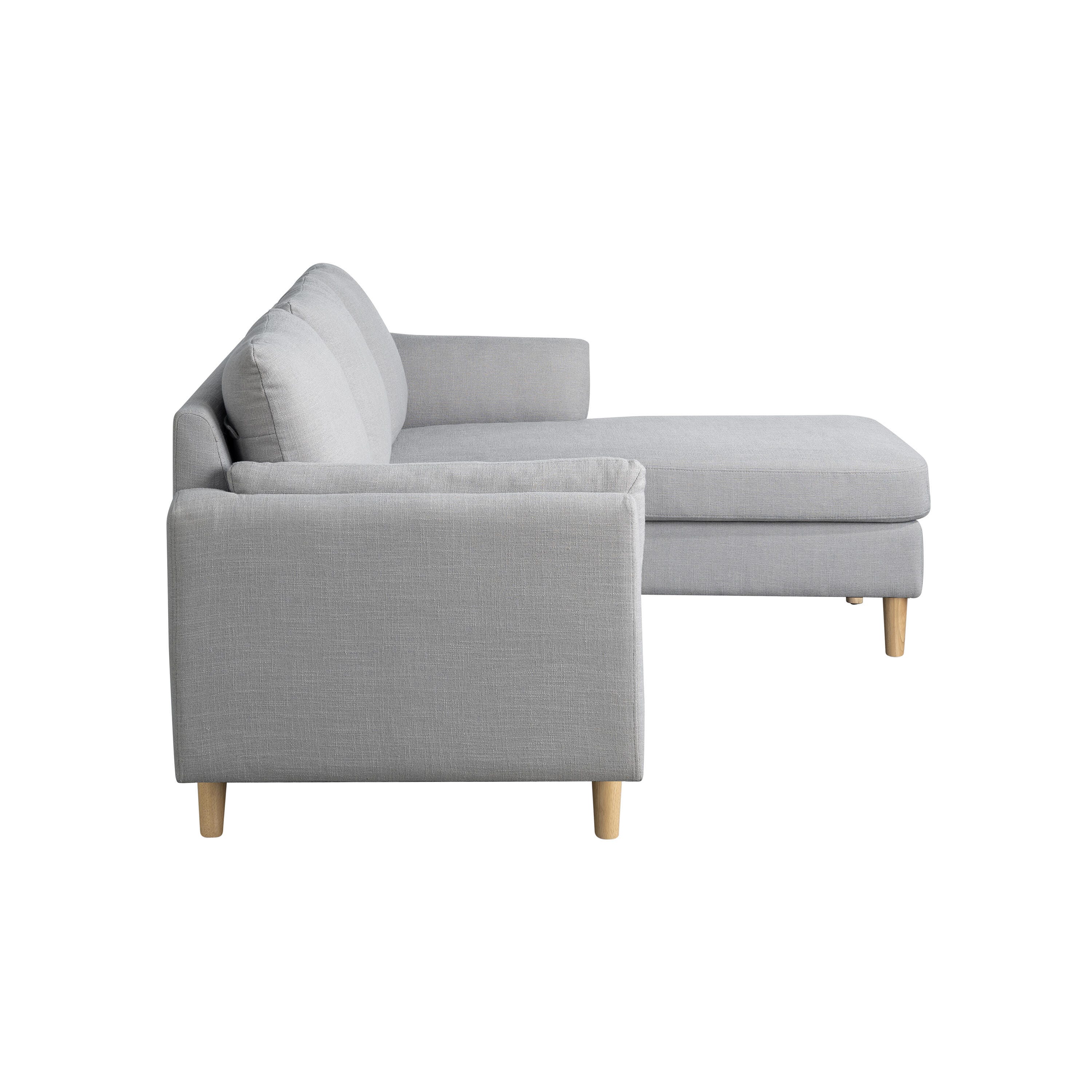 Studio Living Shoreline Sectional Futon, Light Gray, large
