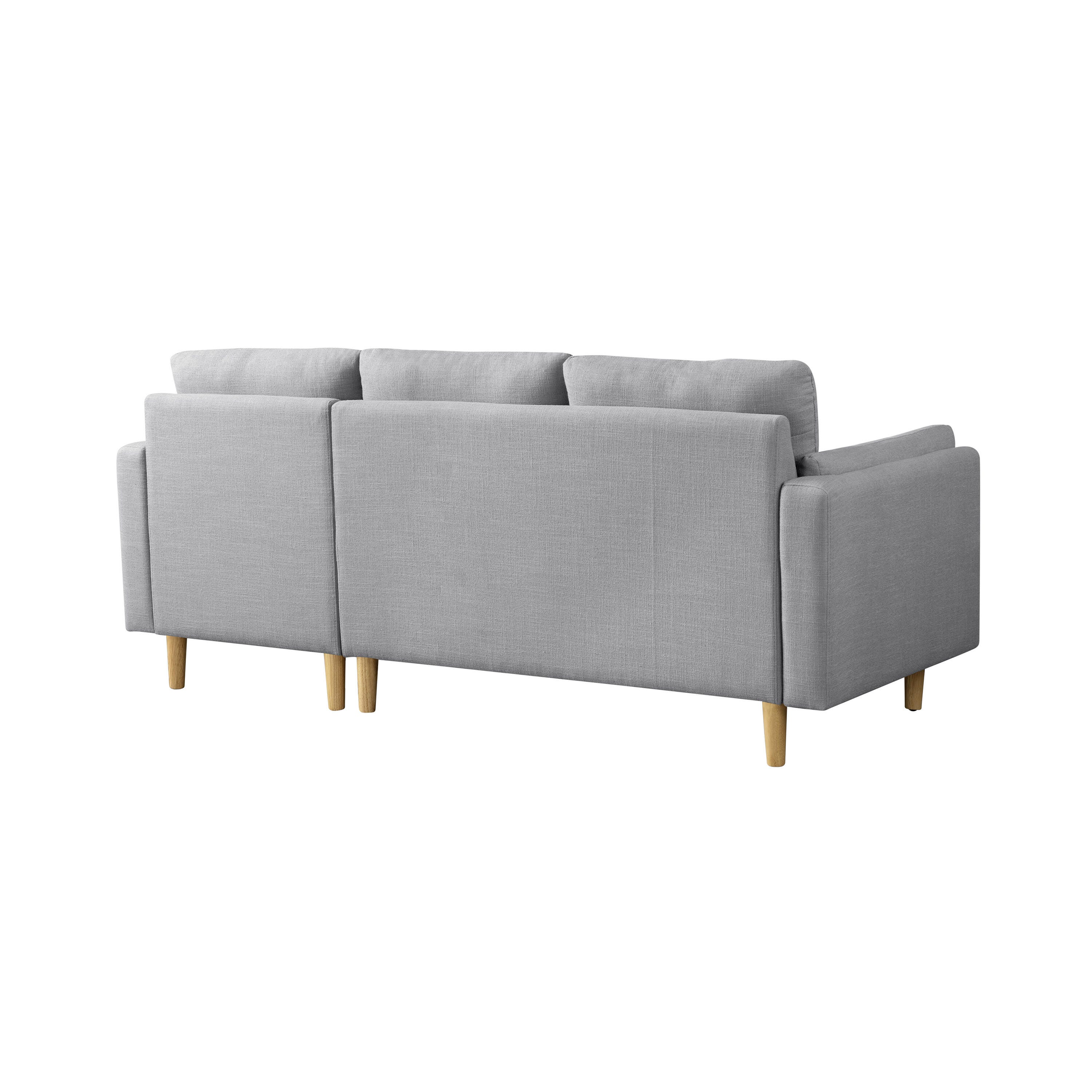 Studio Living Shoreline Sectional Futon, Light Gray, large