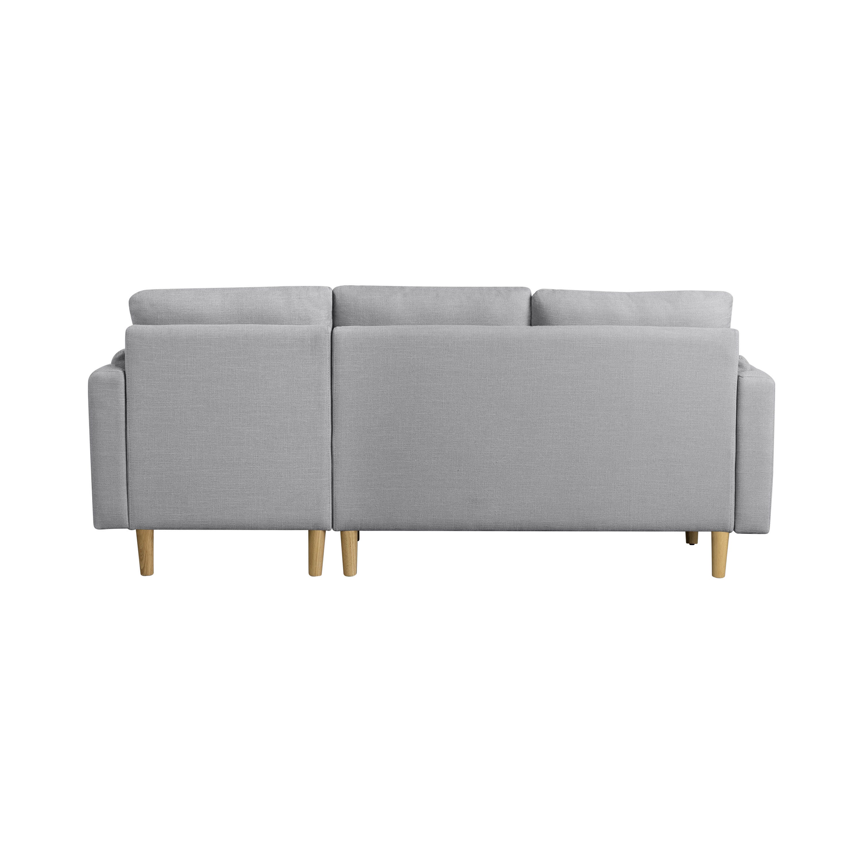 Studio Living Shoreline Sectional Futon, Light Gray, large