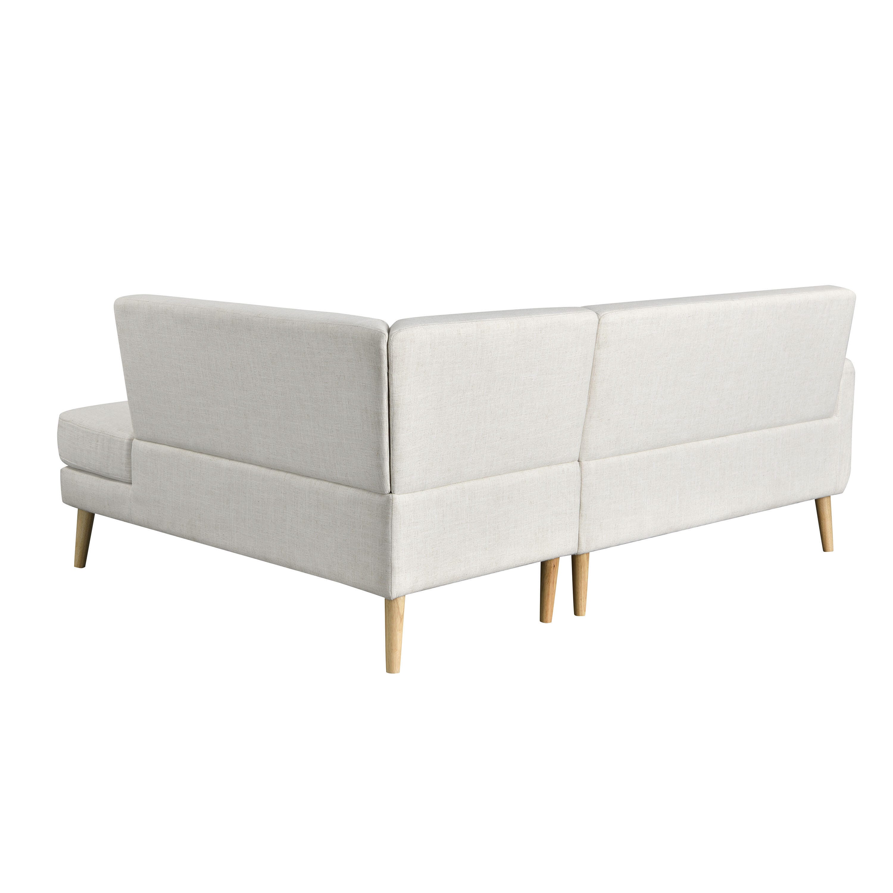 Studio Living Sienna Sectional Futon, Cream, large