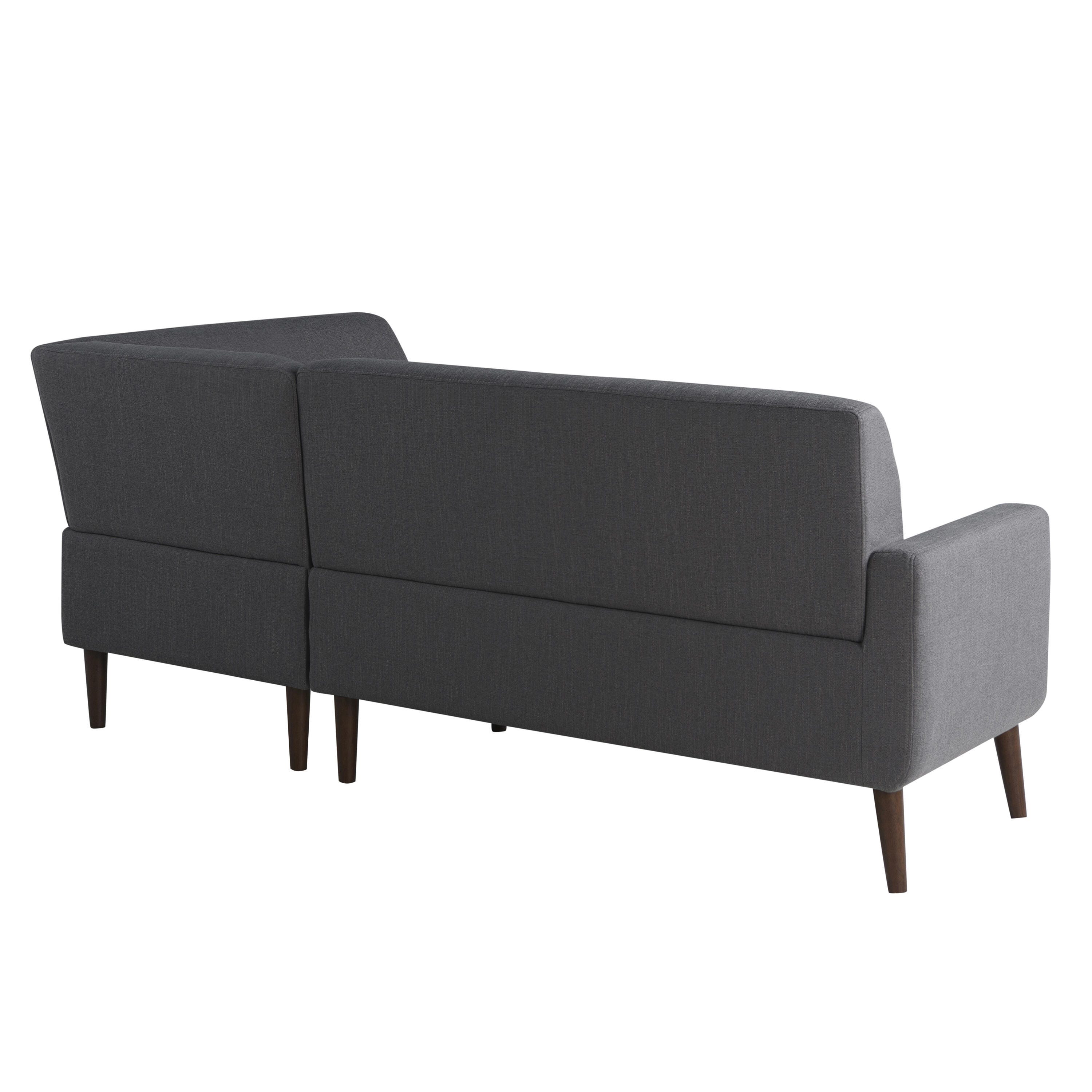 Studio Living Sienna Sectional Futon, Charcoal, large