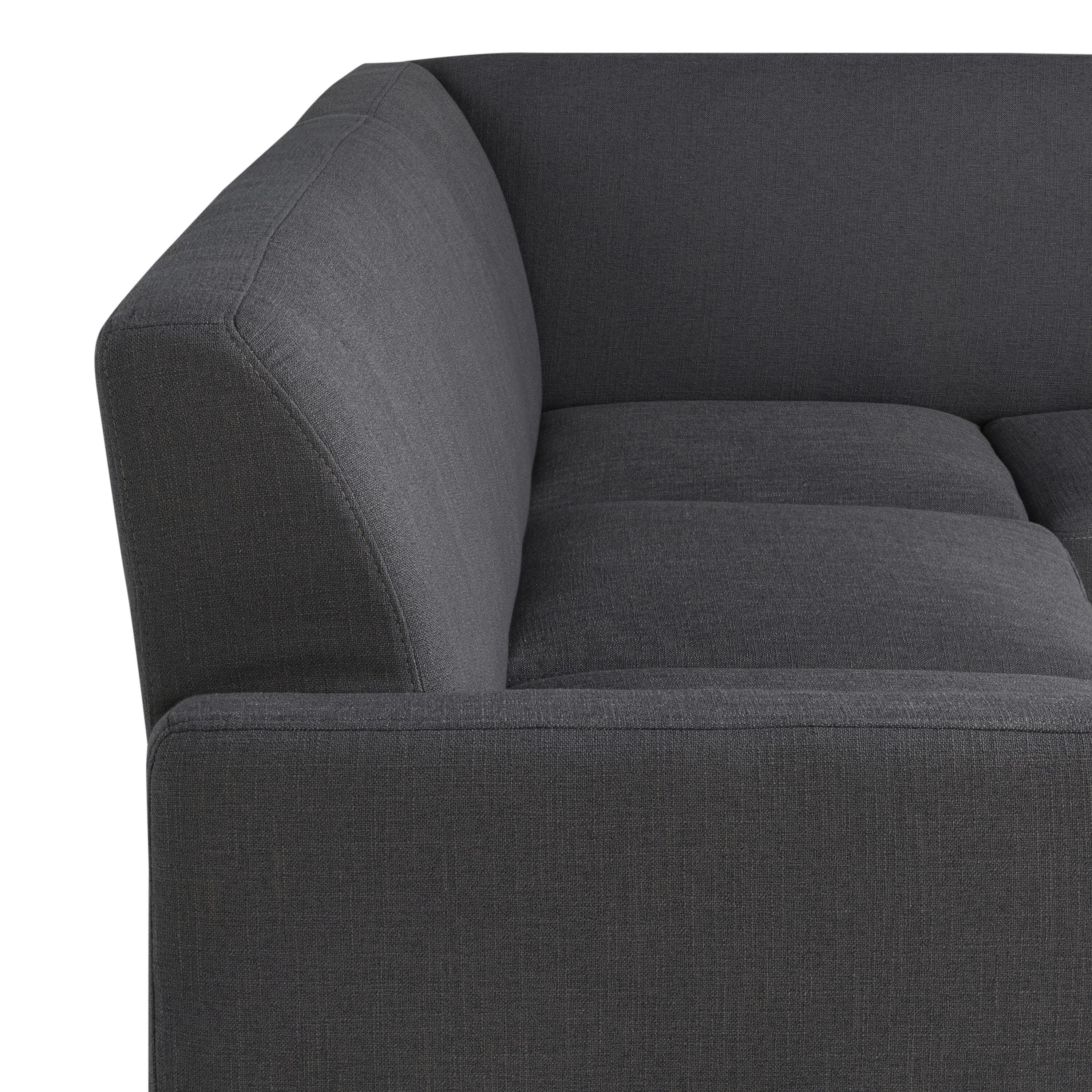 Studio Living Sienna Sectional Futon, Charcoal, large