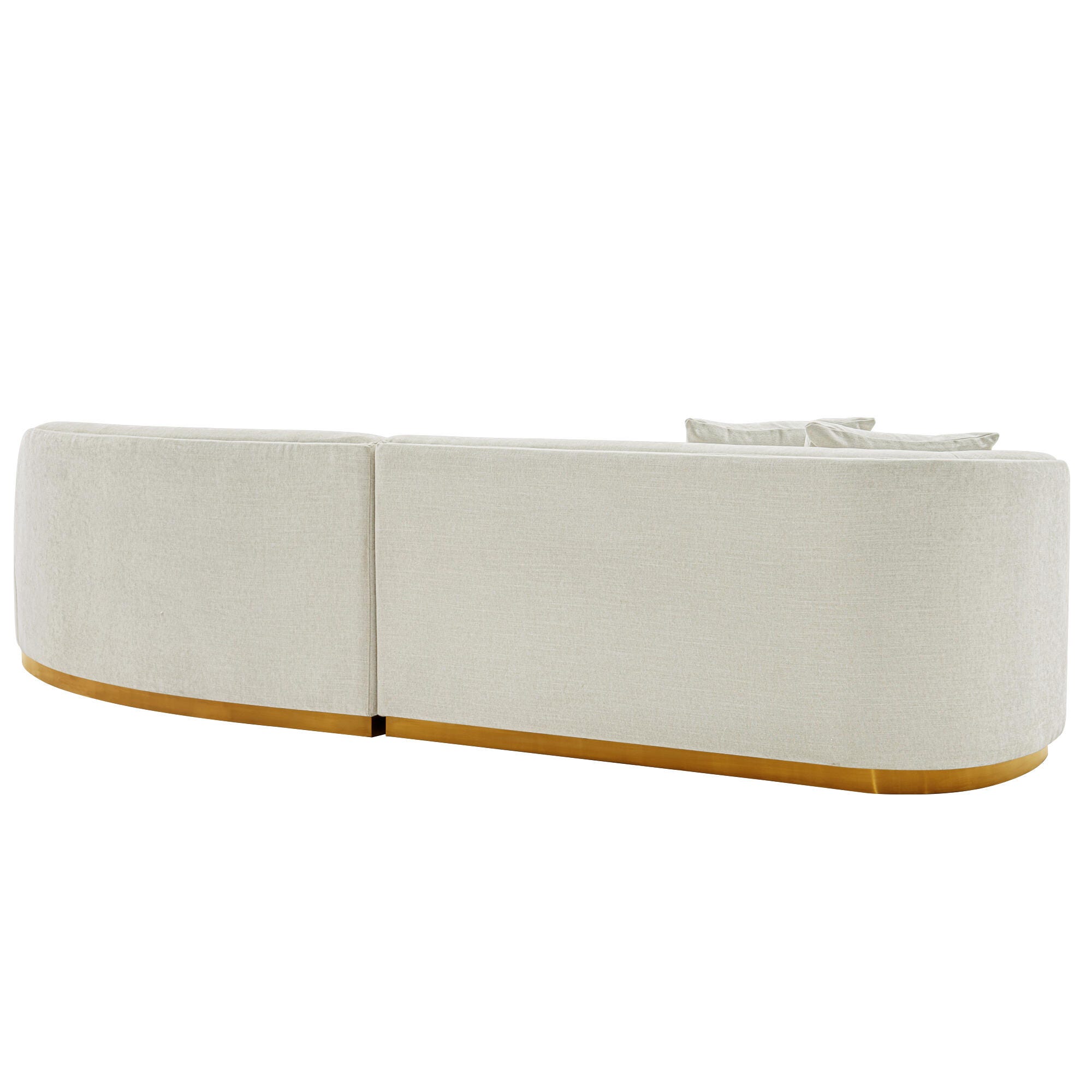 Manhattan Comfort Daria 2-Piece Sectional, Ivory, large