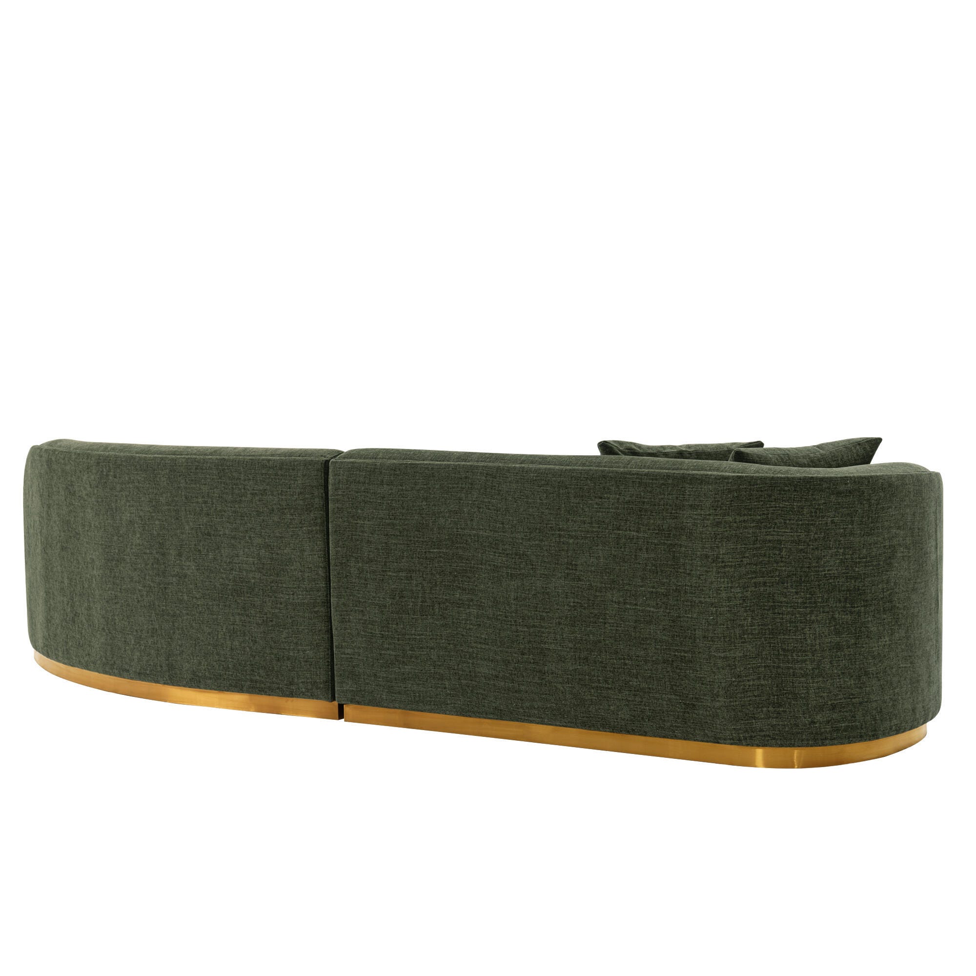 Manhattan Comfort Daria 2-Piece Sectional, Olive Green, large