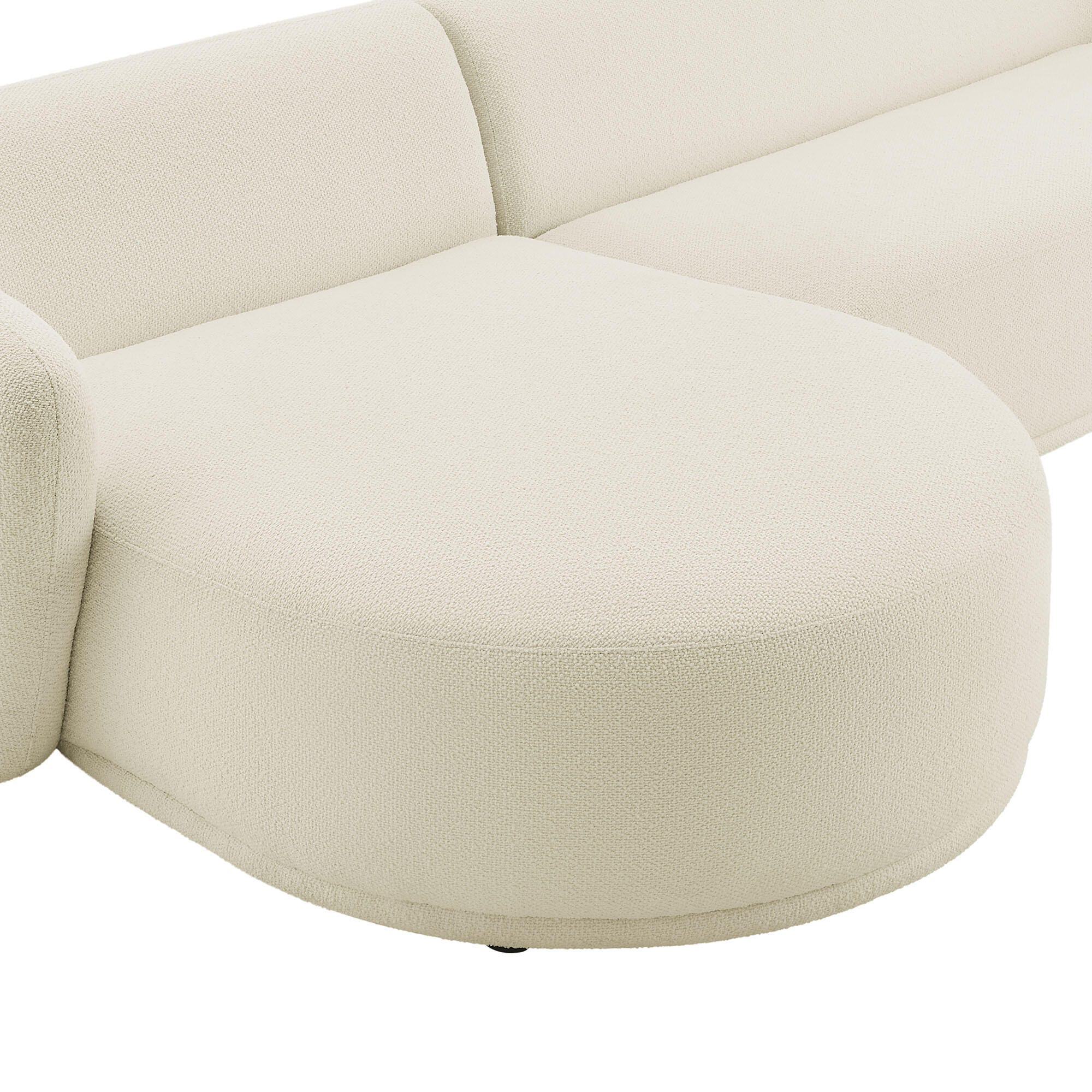 Modway Monica 2-Piece Sectional with Chaise, Cream, large