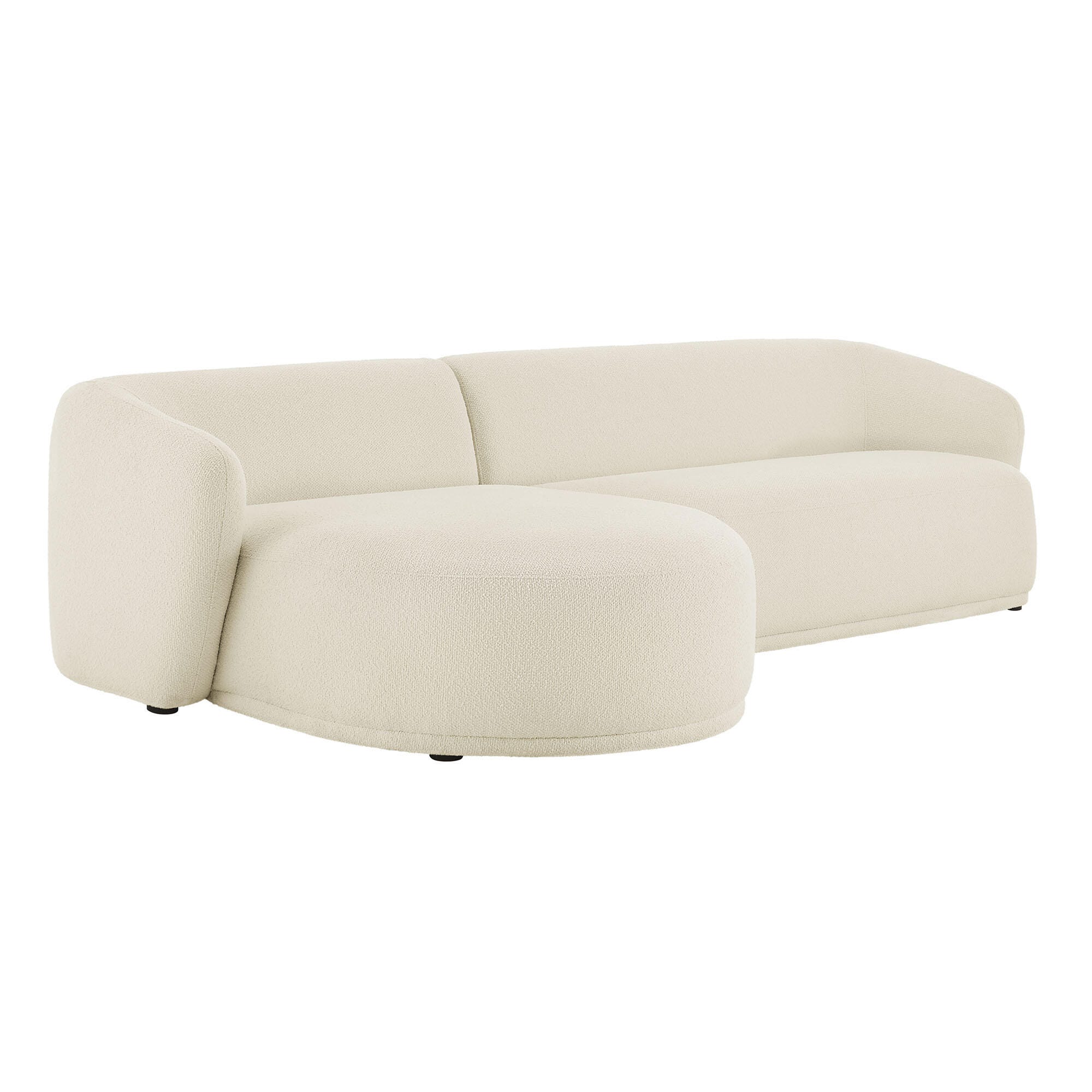 Modway Monica 2-Piece Sectional with Chaise, Cream, large