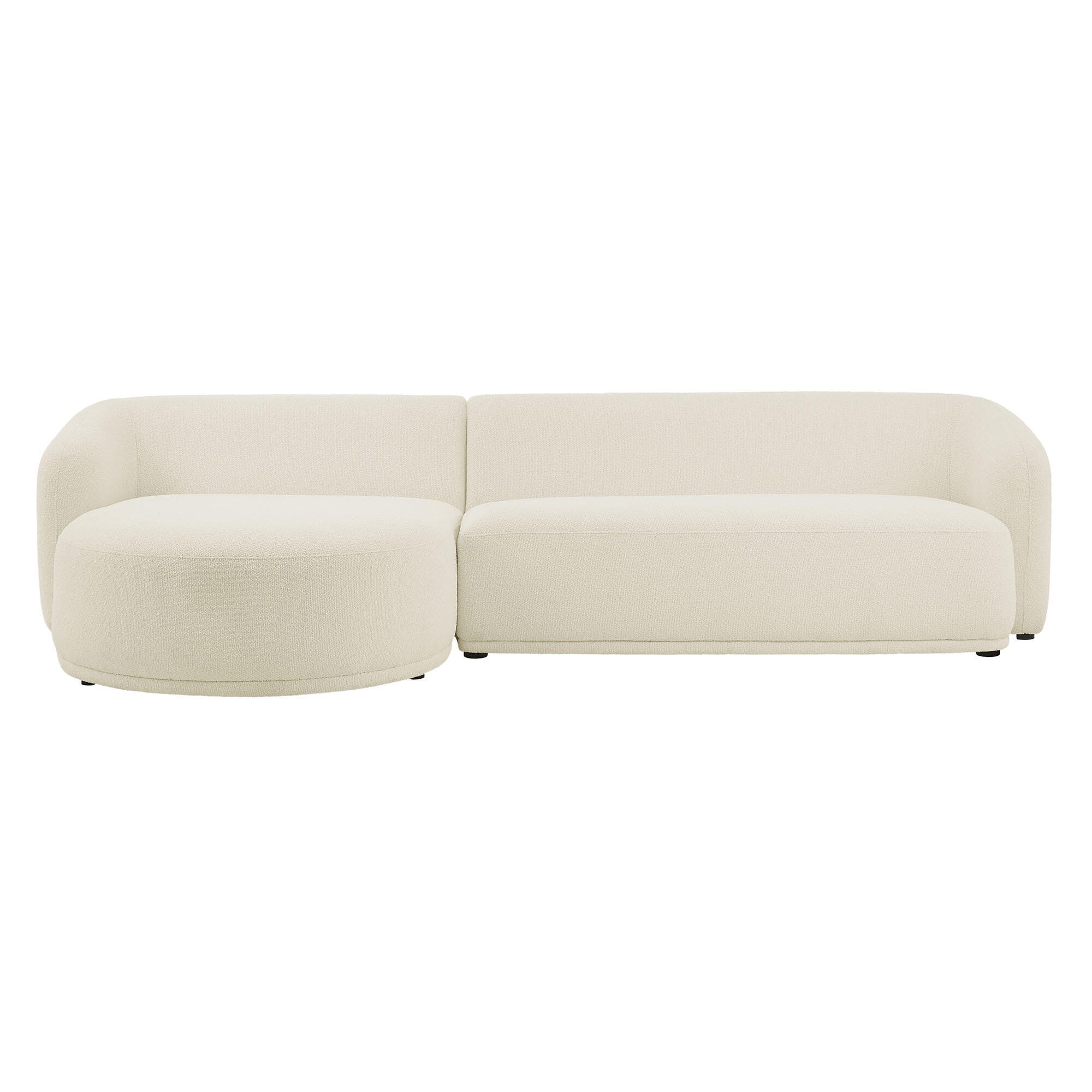 Modway Monica 2-Piece Sectional with Chaise, Cream, large