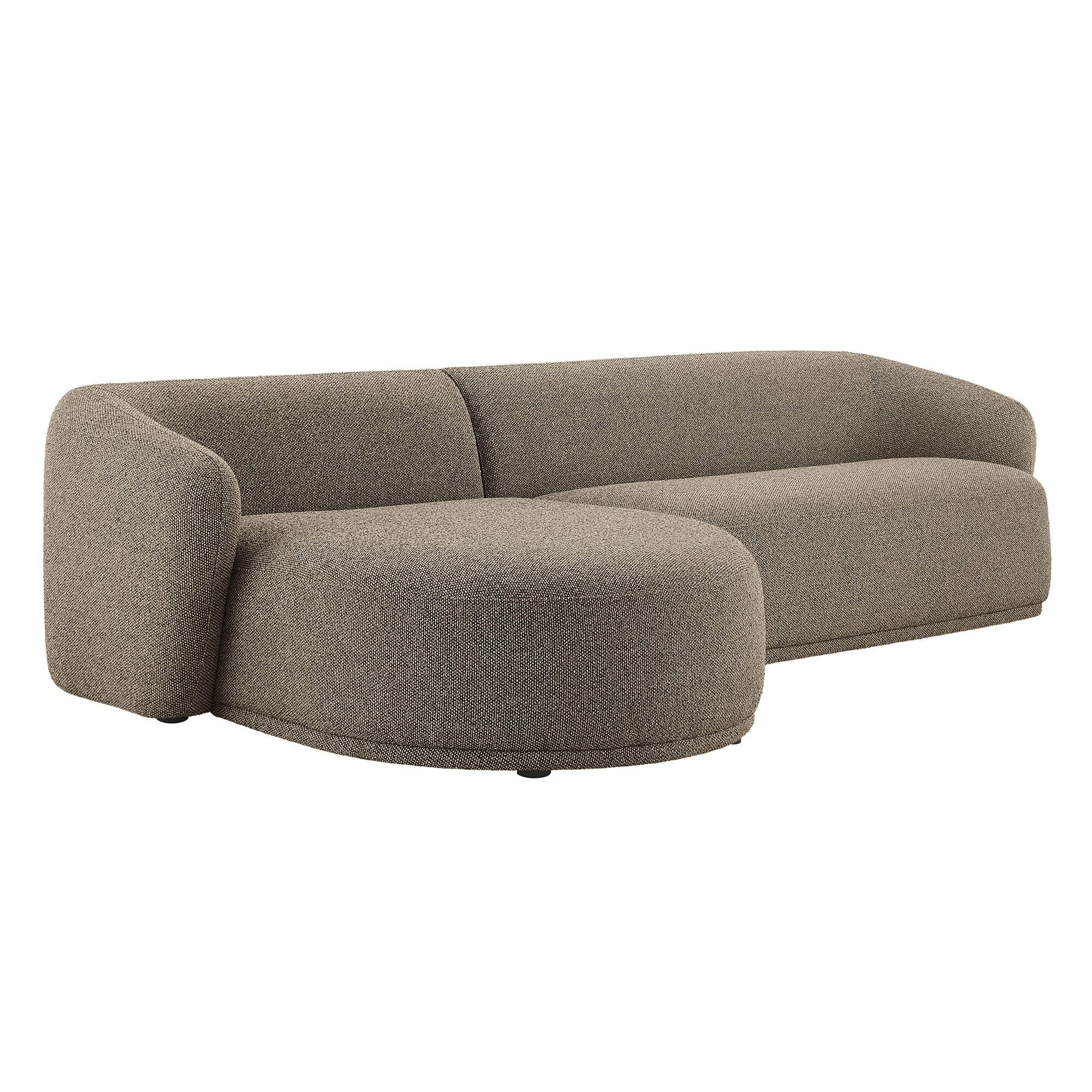 Modway Monica 2-Piece Sectional with Chaise, Earth, large