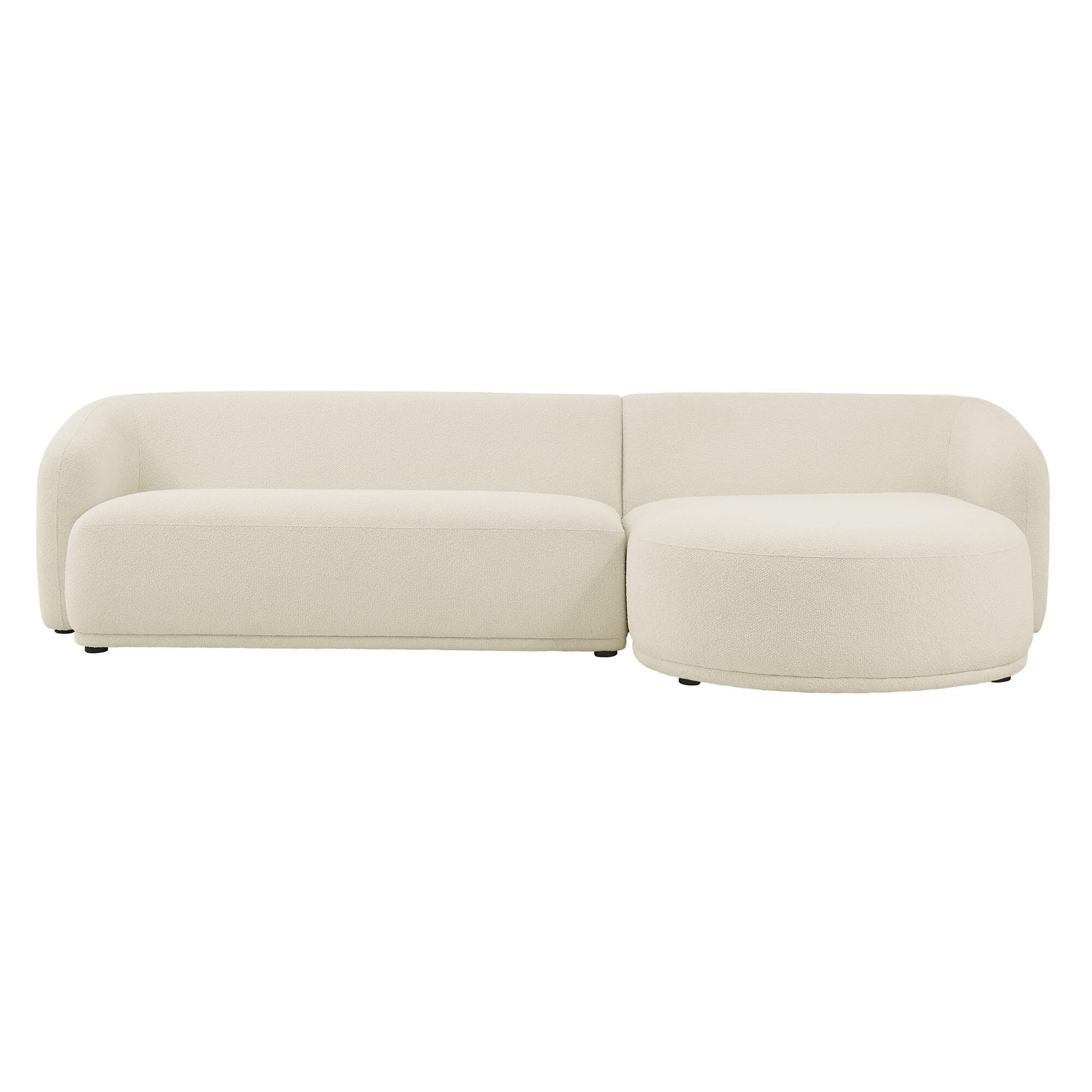 Modway Monica 2-Piece Sectional with Chaise, Cream, large
