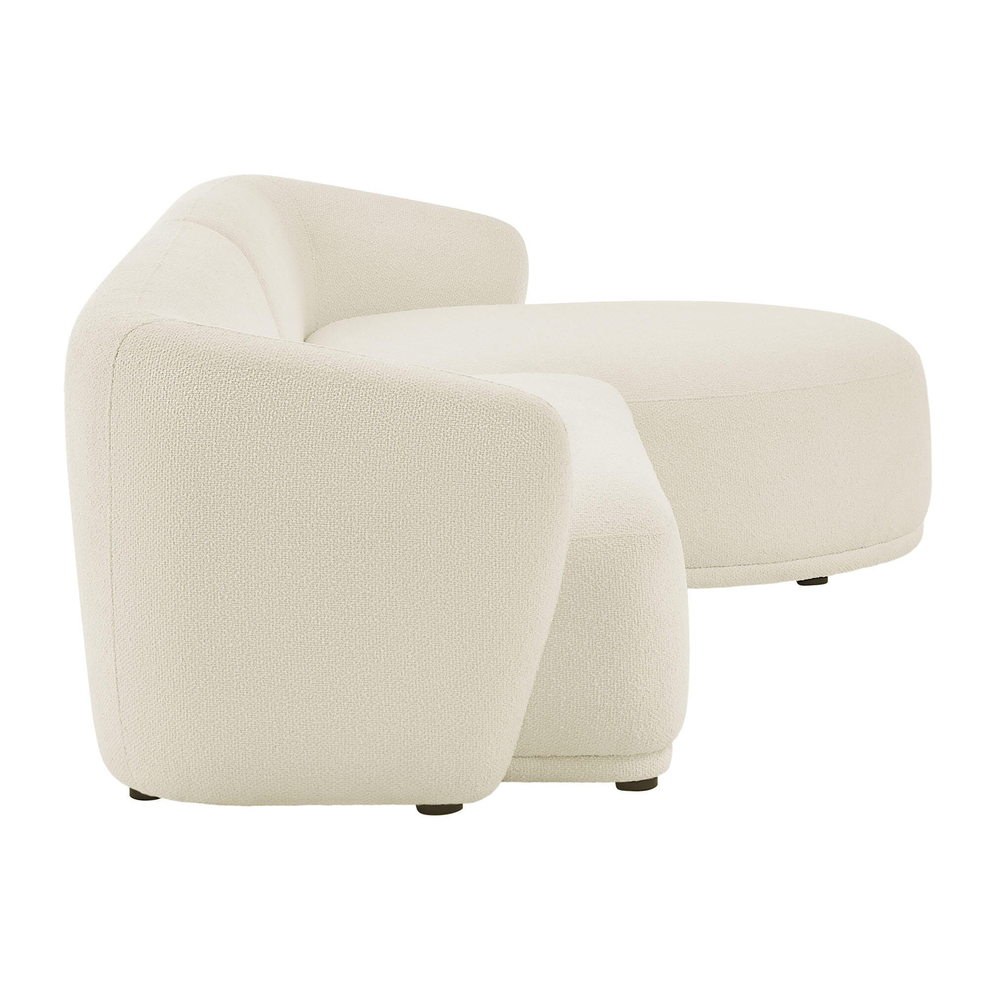 Modway Monica 2-Piece Sectional with Chaise, Cream, large