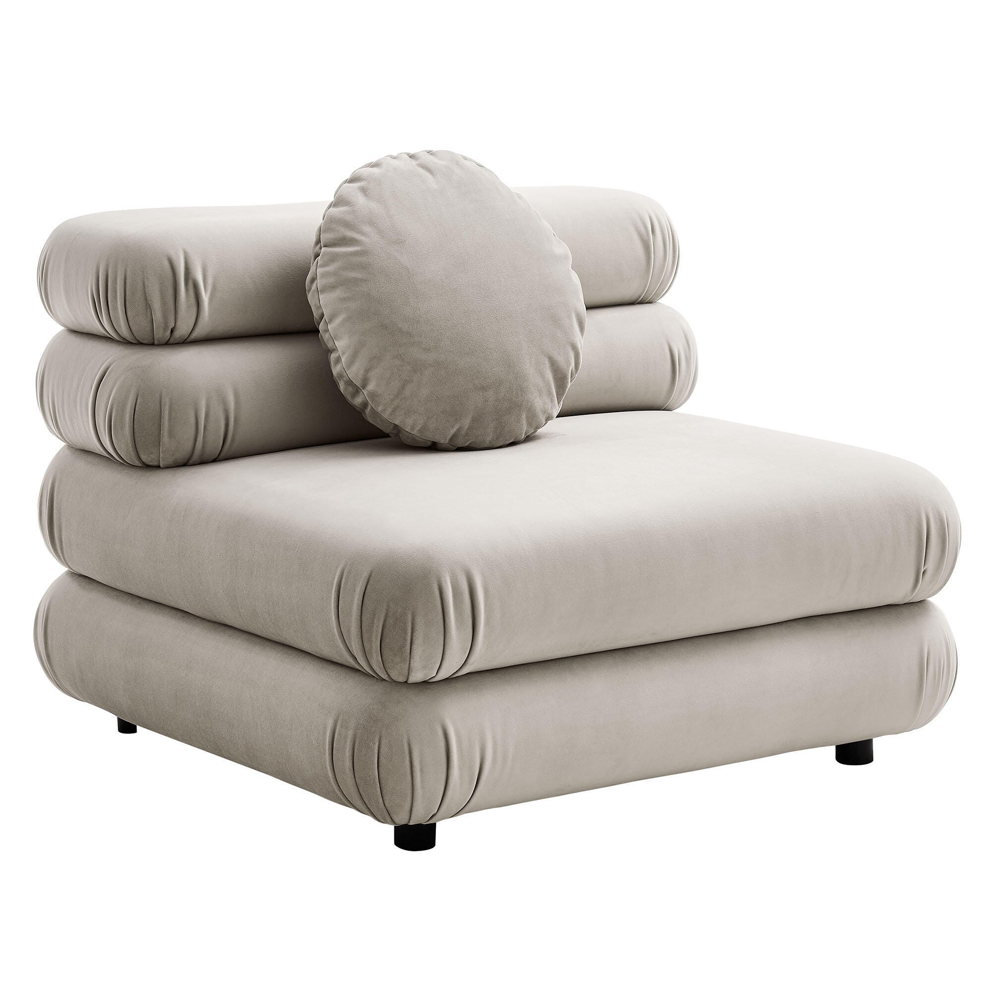 Modway Jubilee 3 Piece Modular Sofa, Almond, large