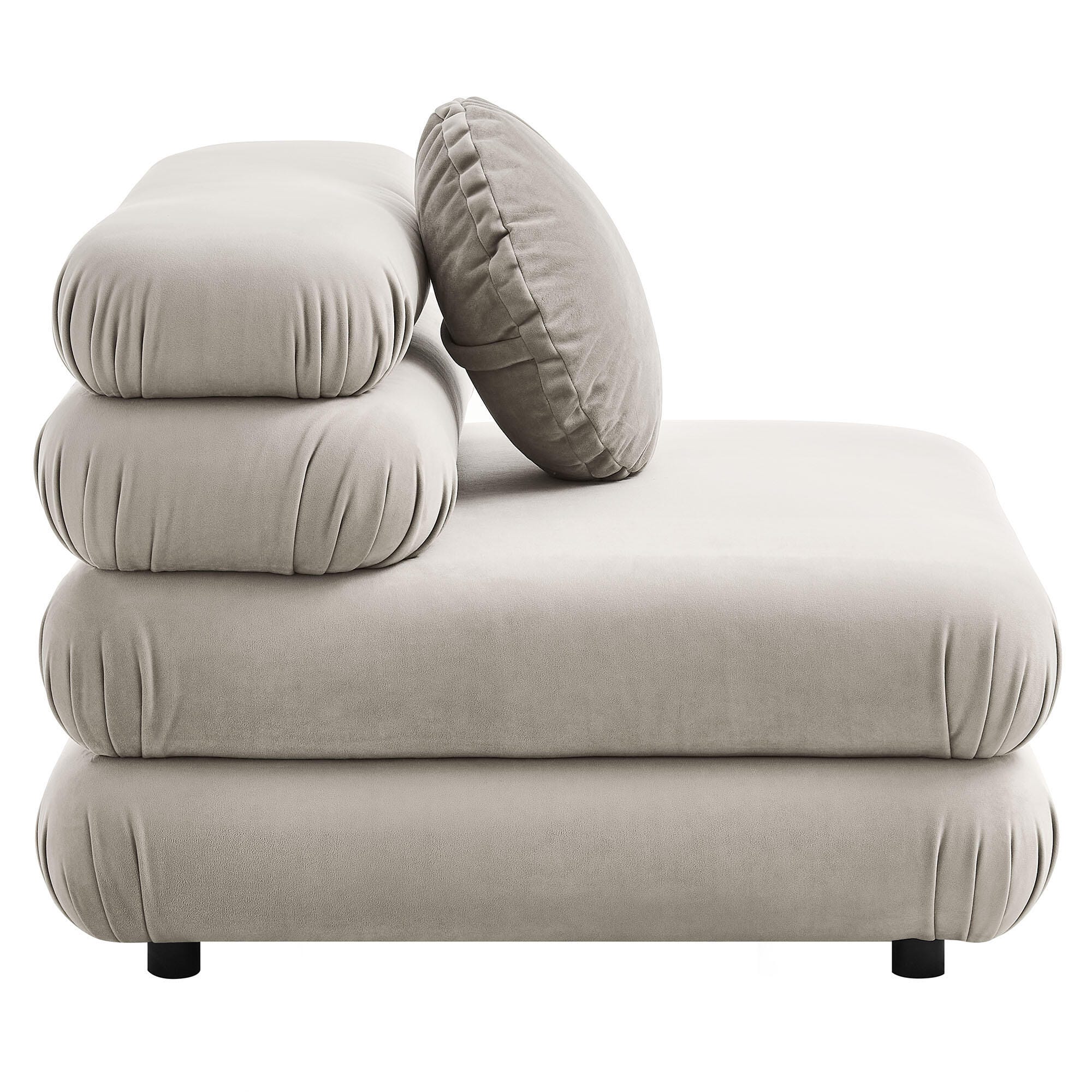 Modway Jubilee 3 Piece Modular Sofa, Almond, large