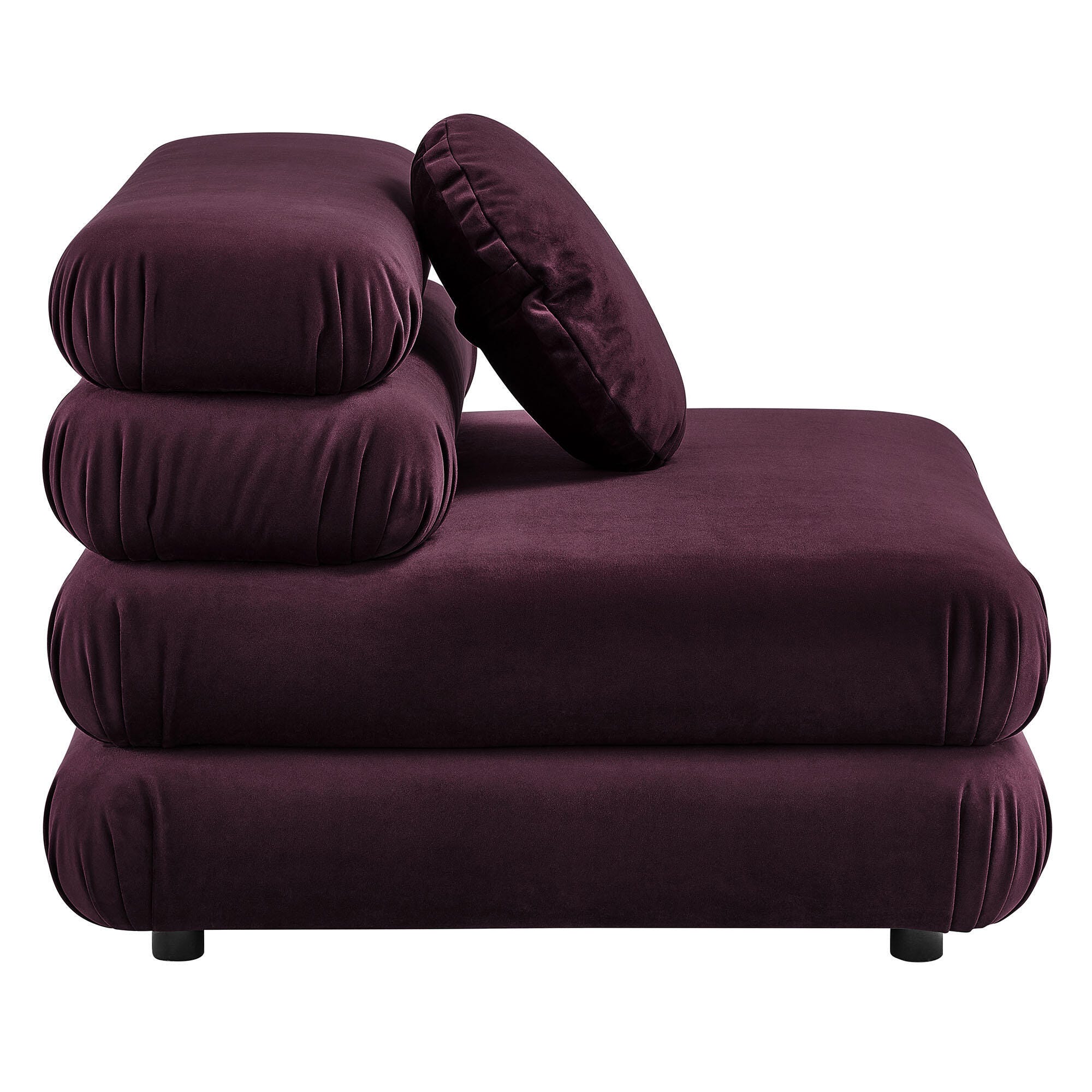 Modway Jubilee 3 Piece Modular Sofa, Mulberry, large