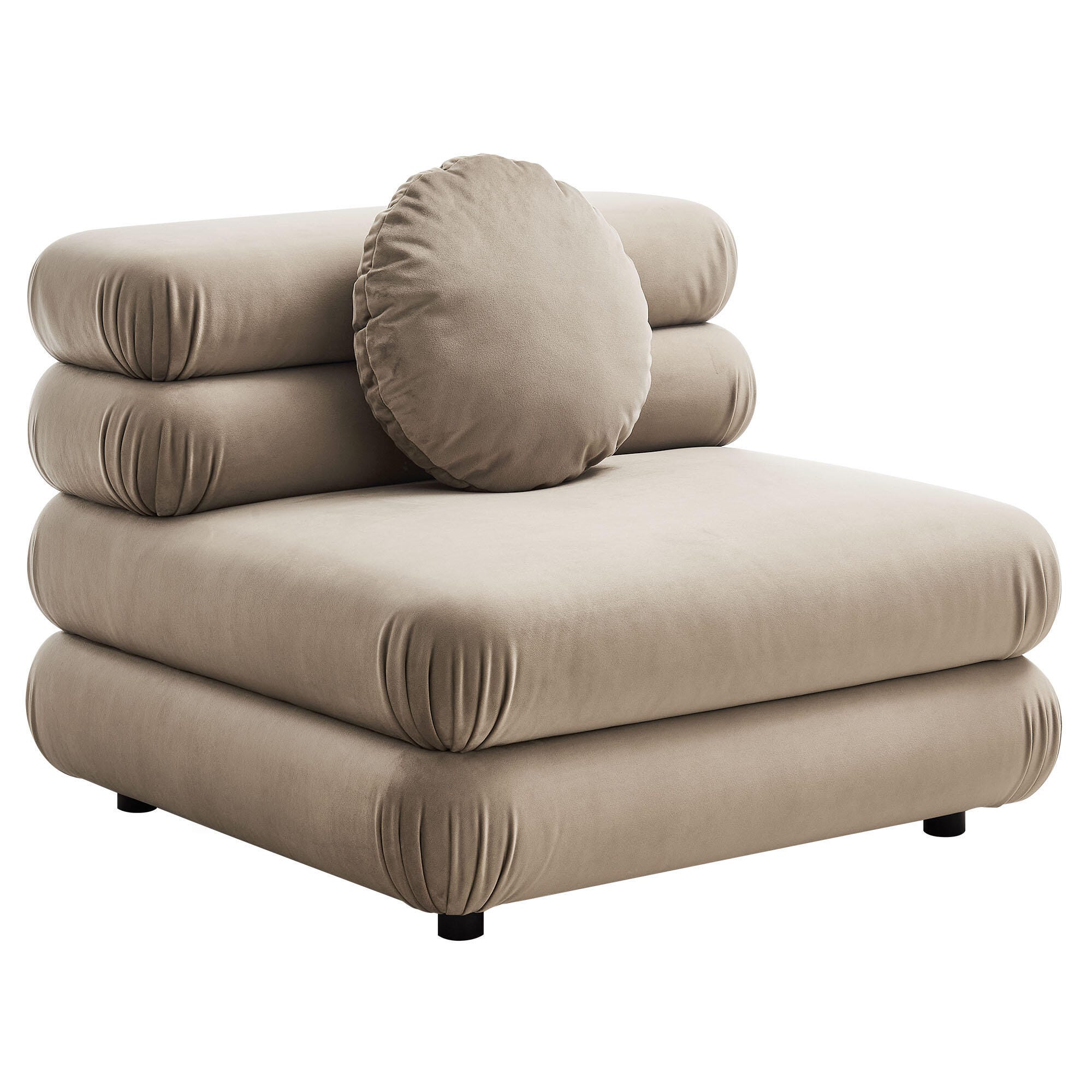 Modway Jubilee 3 Piece Modular Sofa, Taupe, large