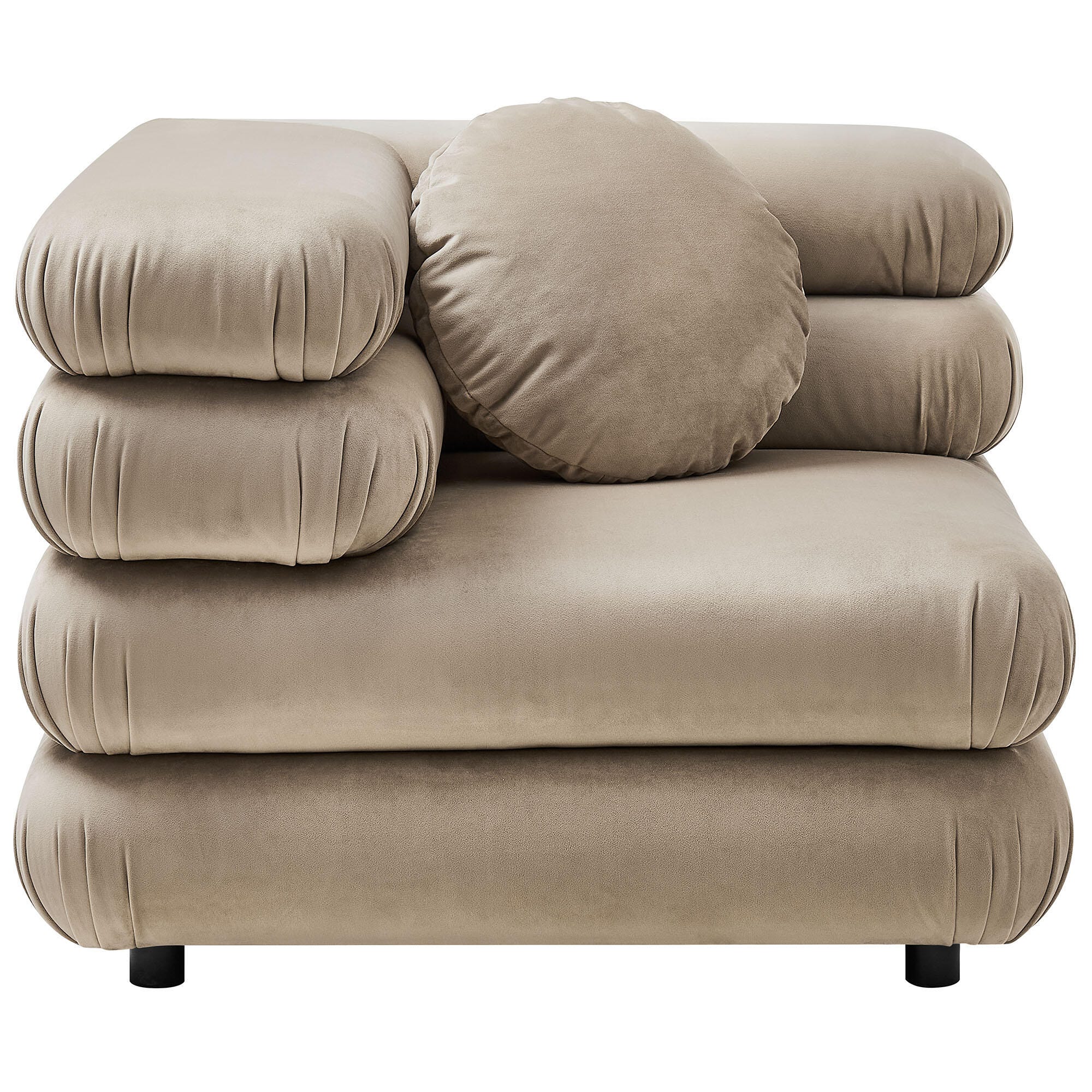 Modway Jubilee 3 Piece Modular Sofa, Taupe, large