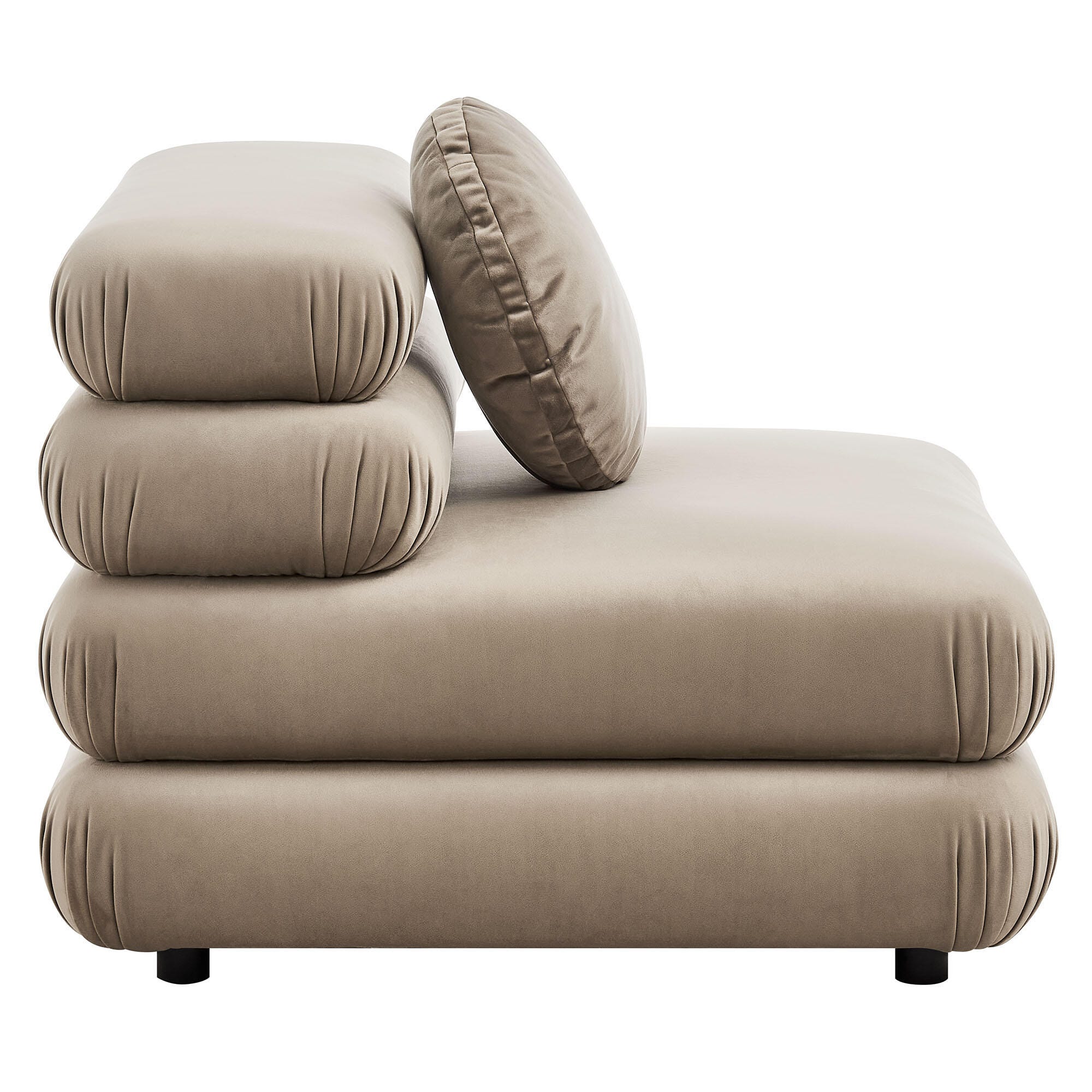 Modway Jubilee 3 Piece Modular Sofa, Taupe, large