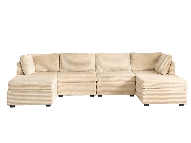 HOMLUX 6-Piece Modular Sectional Sofa Set