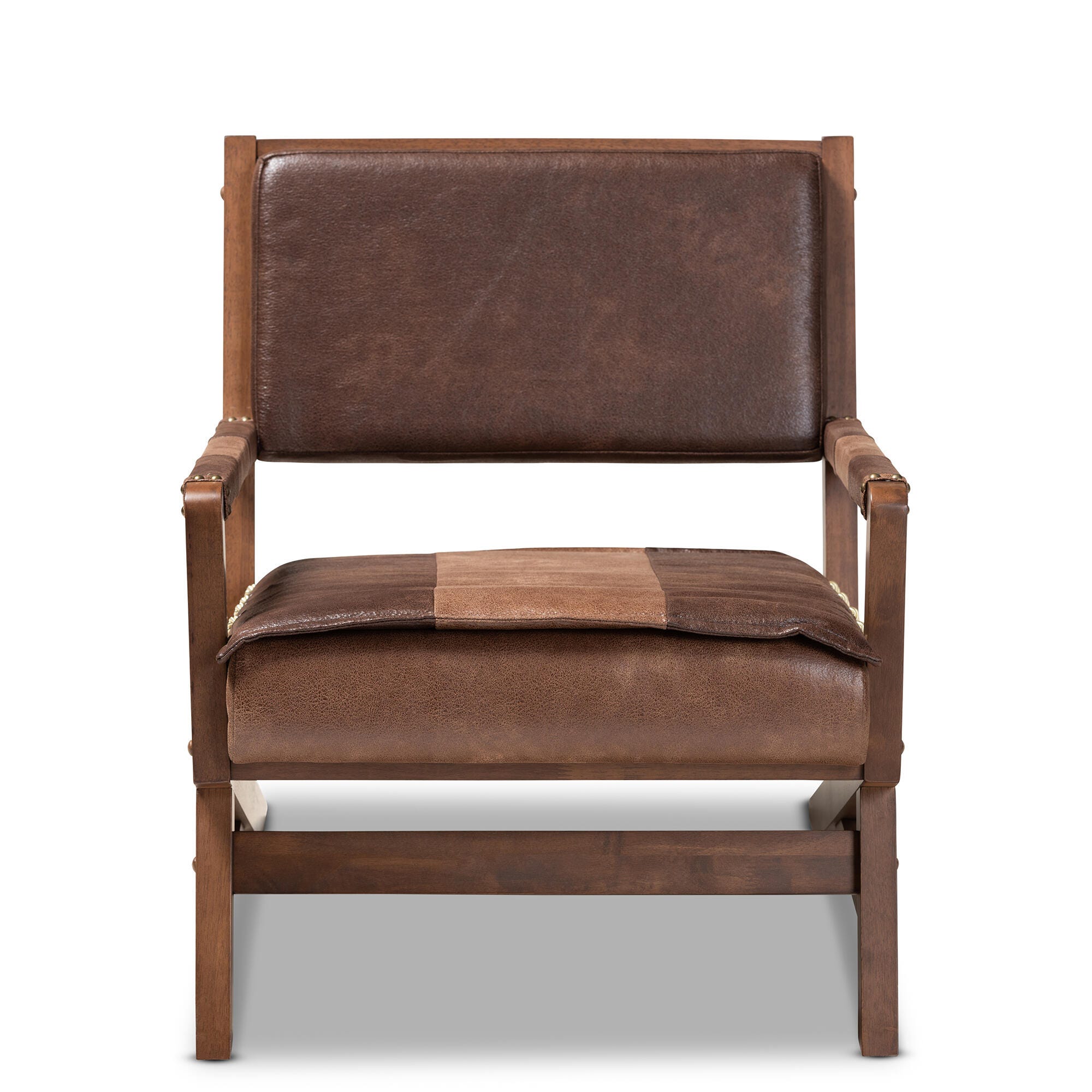 Baxton Studio Rustic Upholstered Lounge Chair, , large