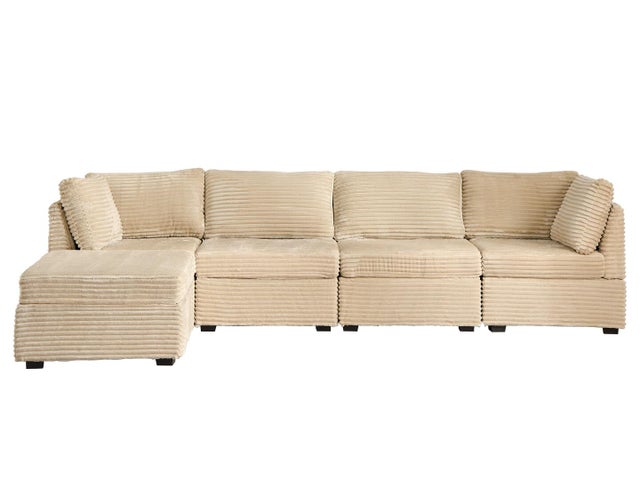 HOMLUX 4-Piece Modular Sectional with Ottoman