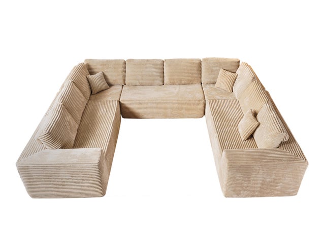 HOMLUX 5-Piece Modular U Shaped Sectional Sofa Set