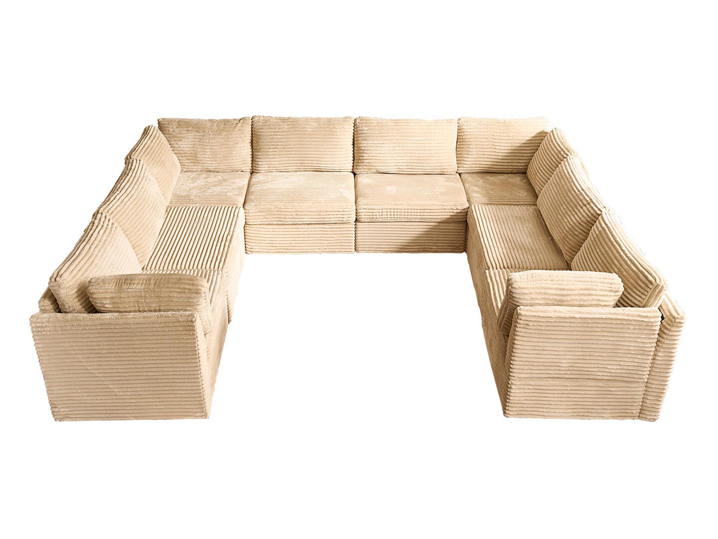 HOMLUX Aesthetic 8-Piece Modual Sectional Sofa Set, , large