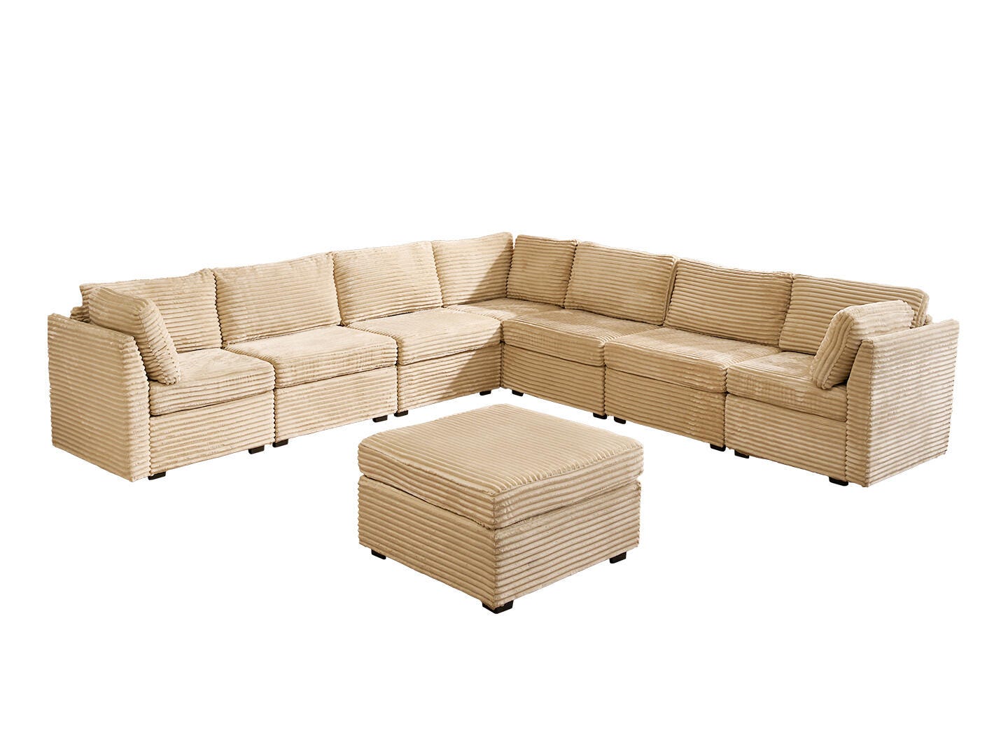 HOMLUX 8-Piece Modual Sectional Sofa Set, , large