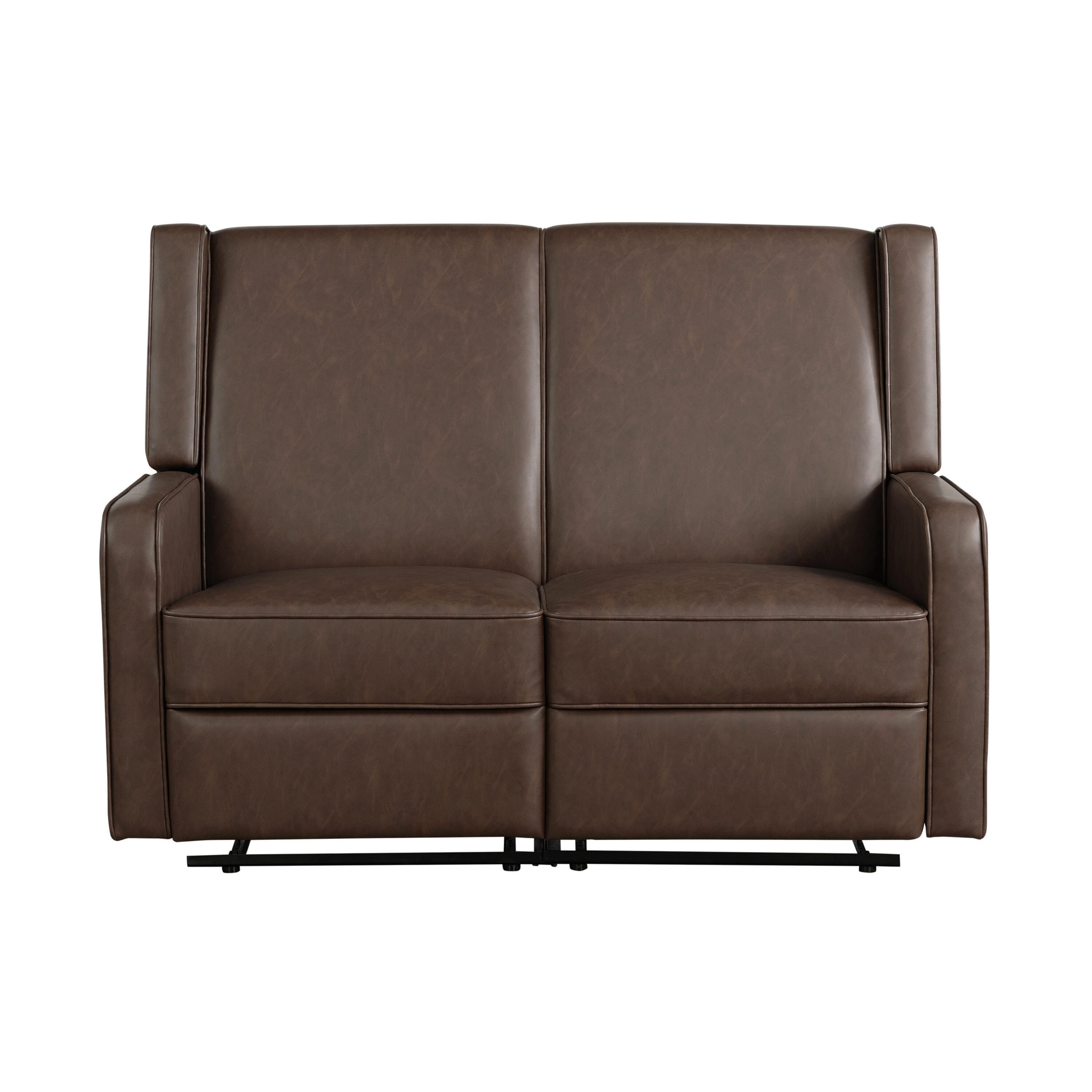 Relax-A-Lounger Emerson Manual Reclining Loveseat, Brown, large