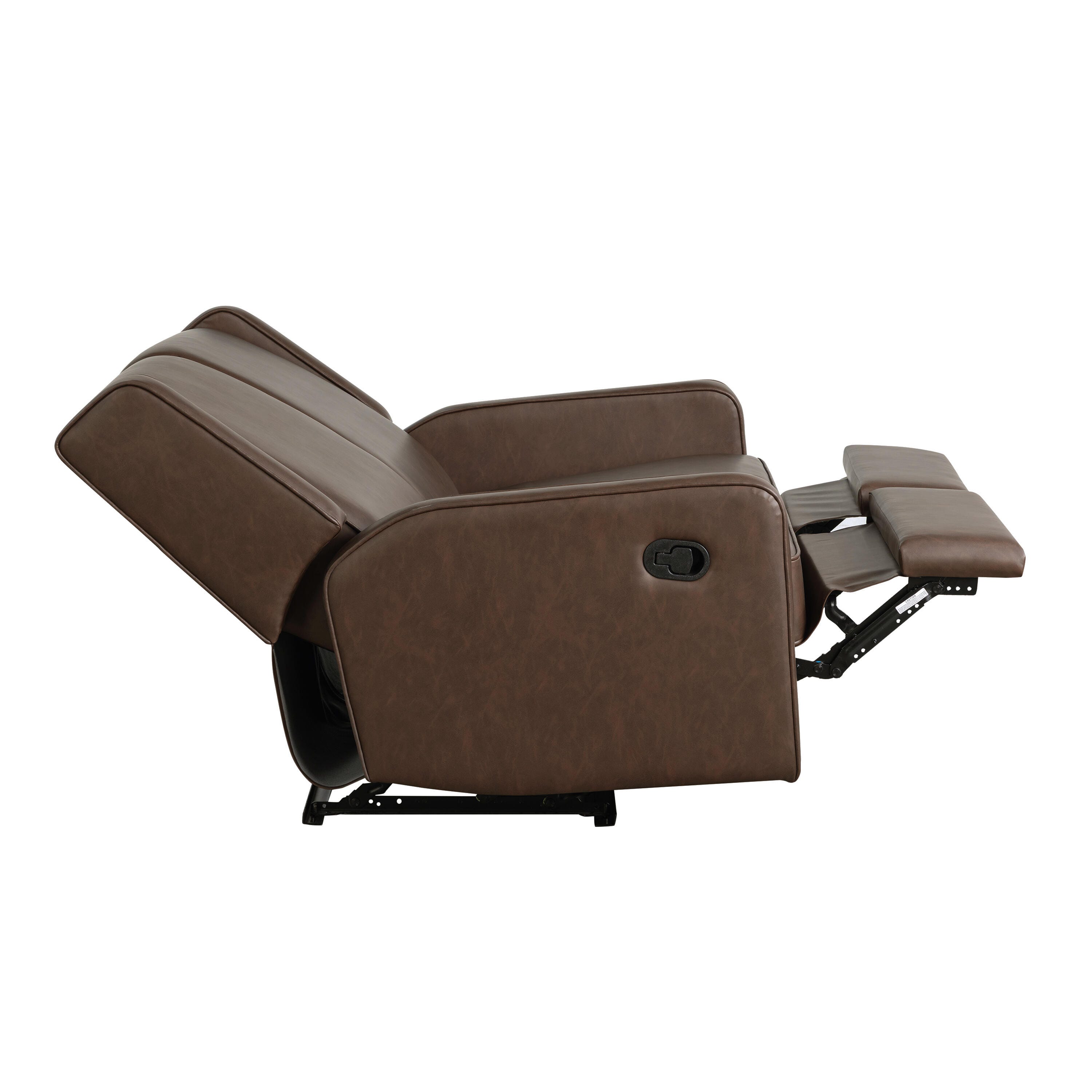 Relax-A-Lounger Emerson Manual Reclining Loveseat, Brown, large