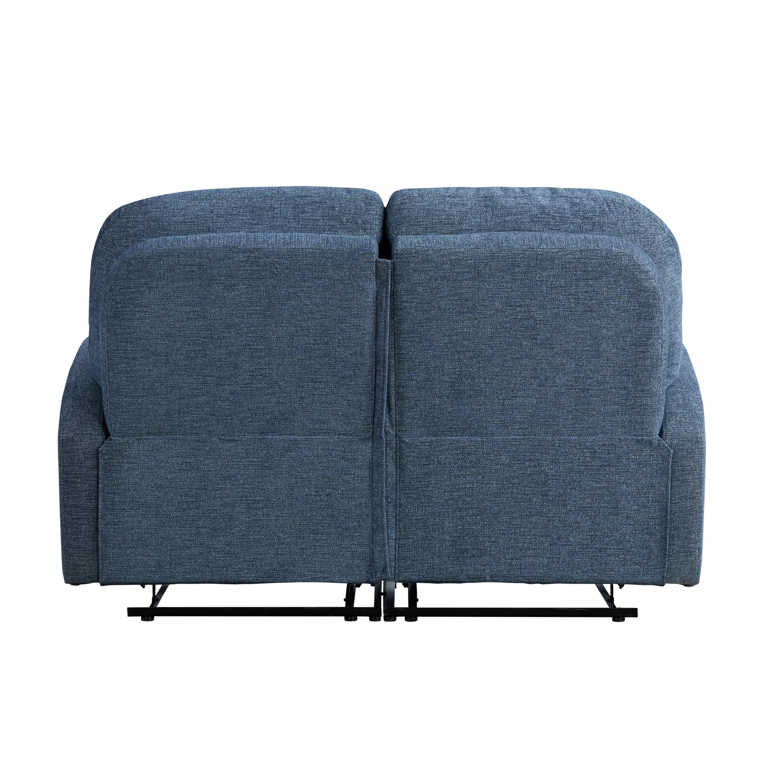 Relax-A-Lounger Paloma Manual Reclining Loveseat, Blue, large