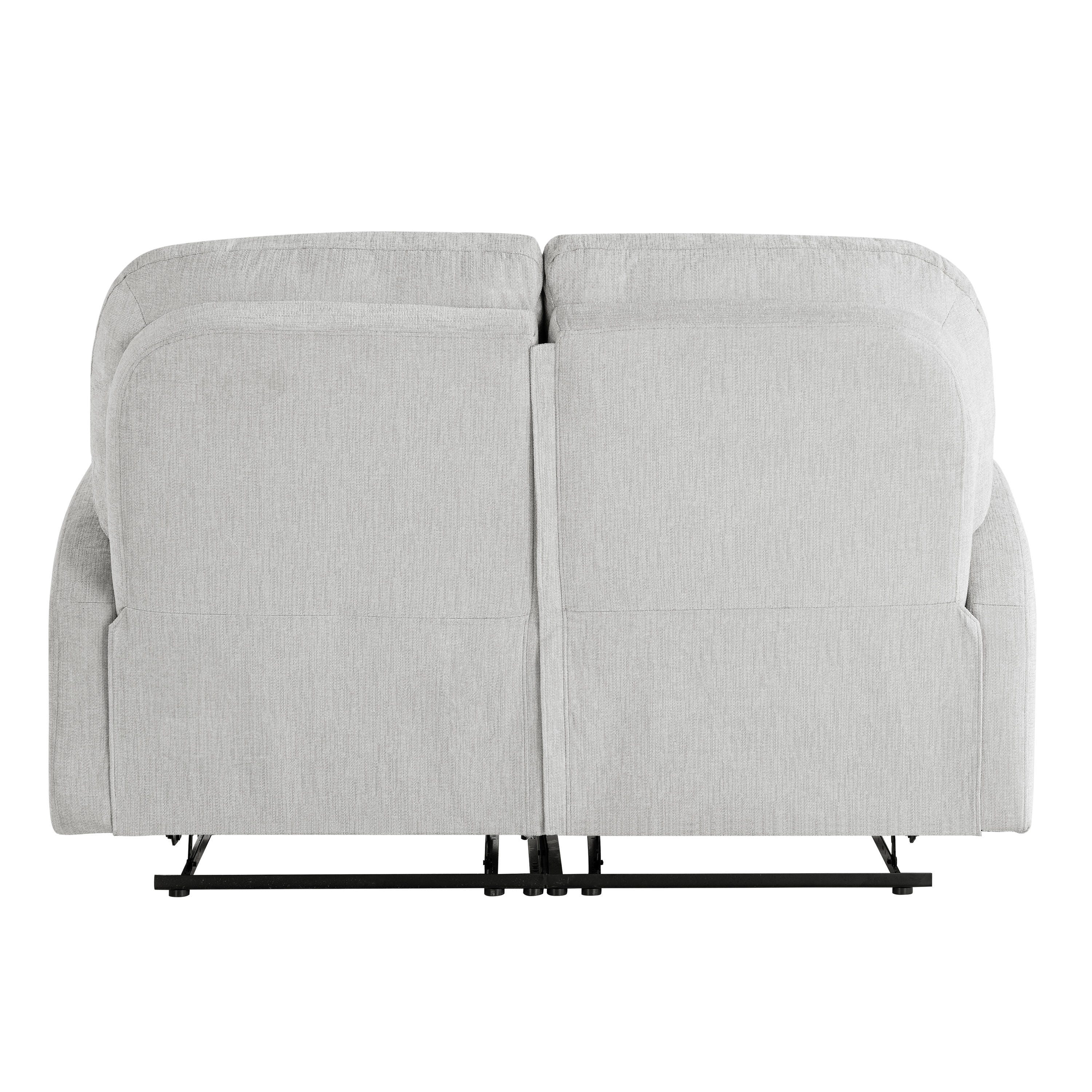 Relax-A-Lounger Paloma Manual Reclining Loveseat, Light Gray, large