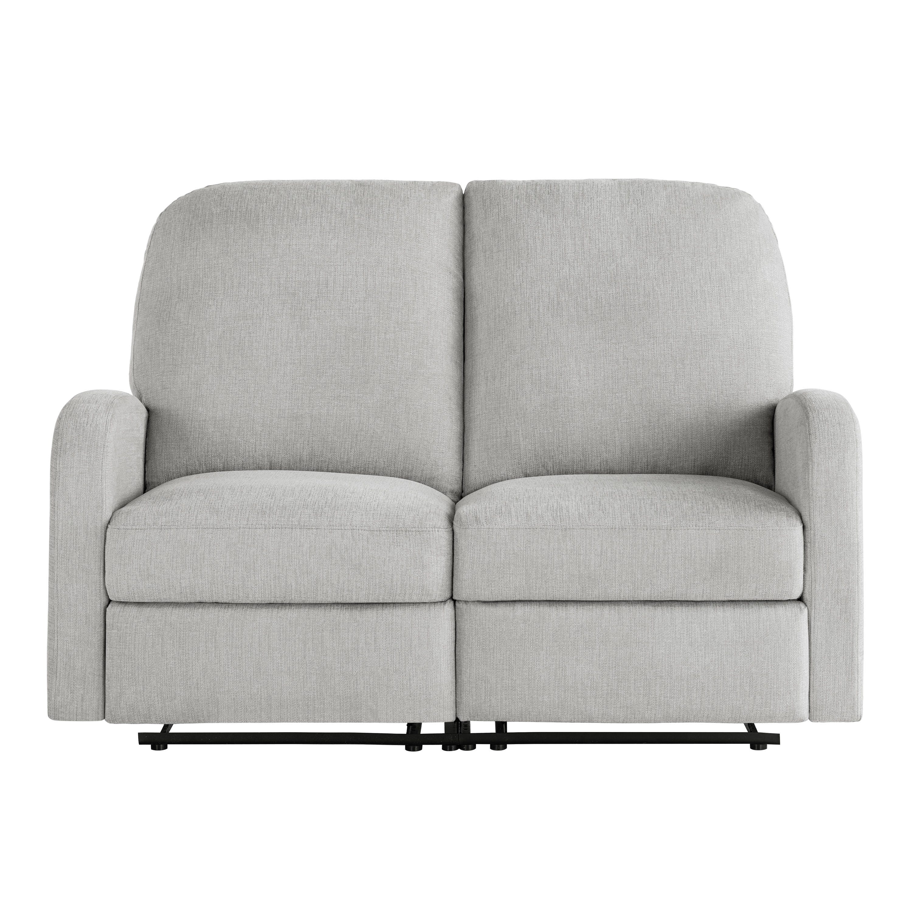 Relax-A-Lounger Paloma Manual Reclining Loveseat, Light Gray, large