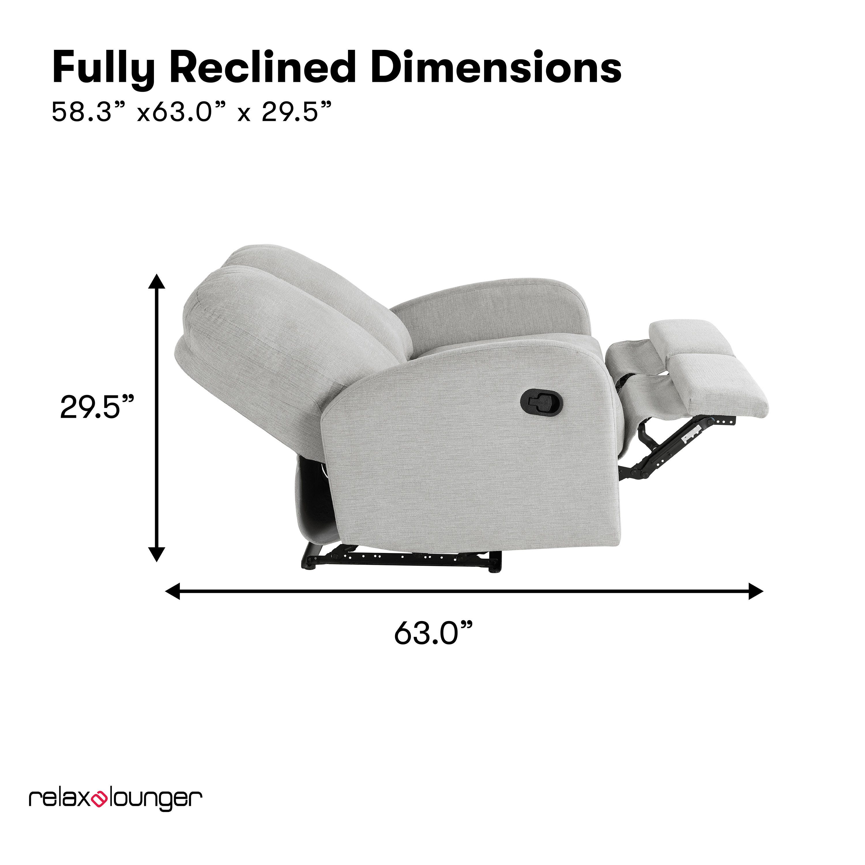 Relax-A-Lounger Paloma Manual Reclining Loveseat, Light Gray, large