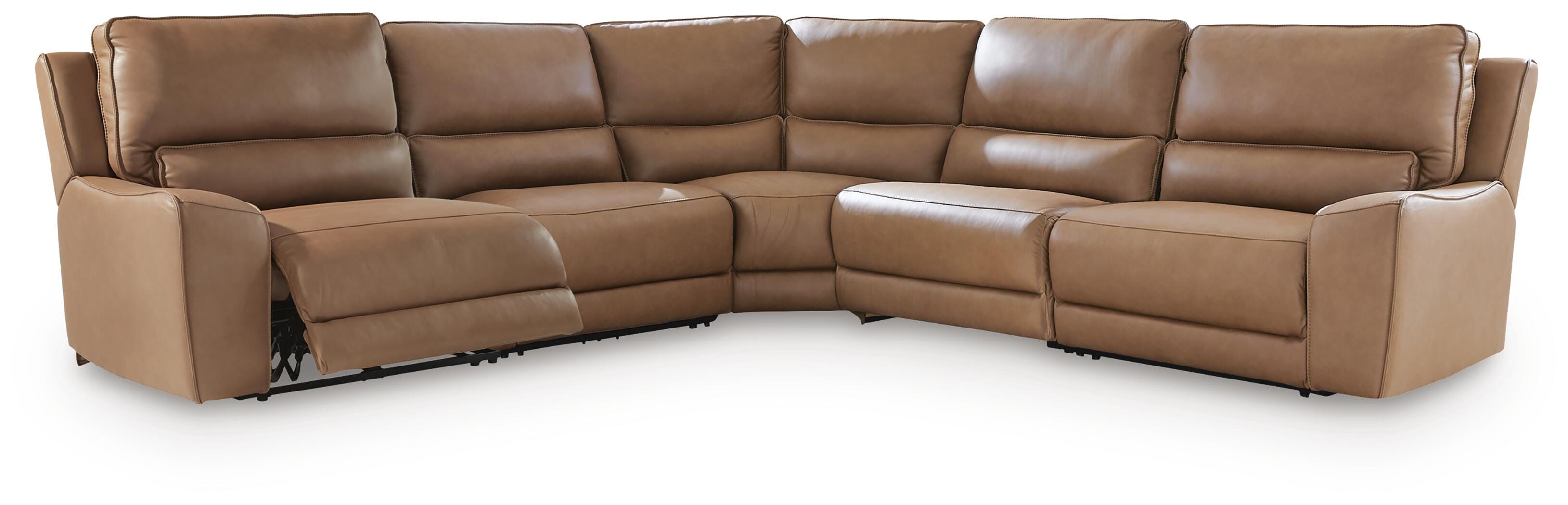 Silverbrooke 5-Piece Leather Dual Power Reclining Modular