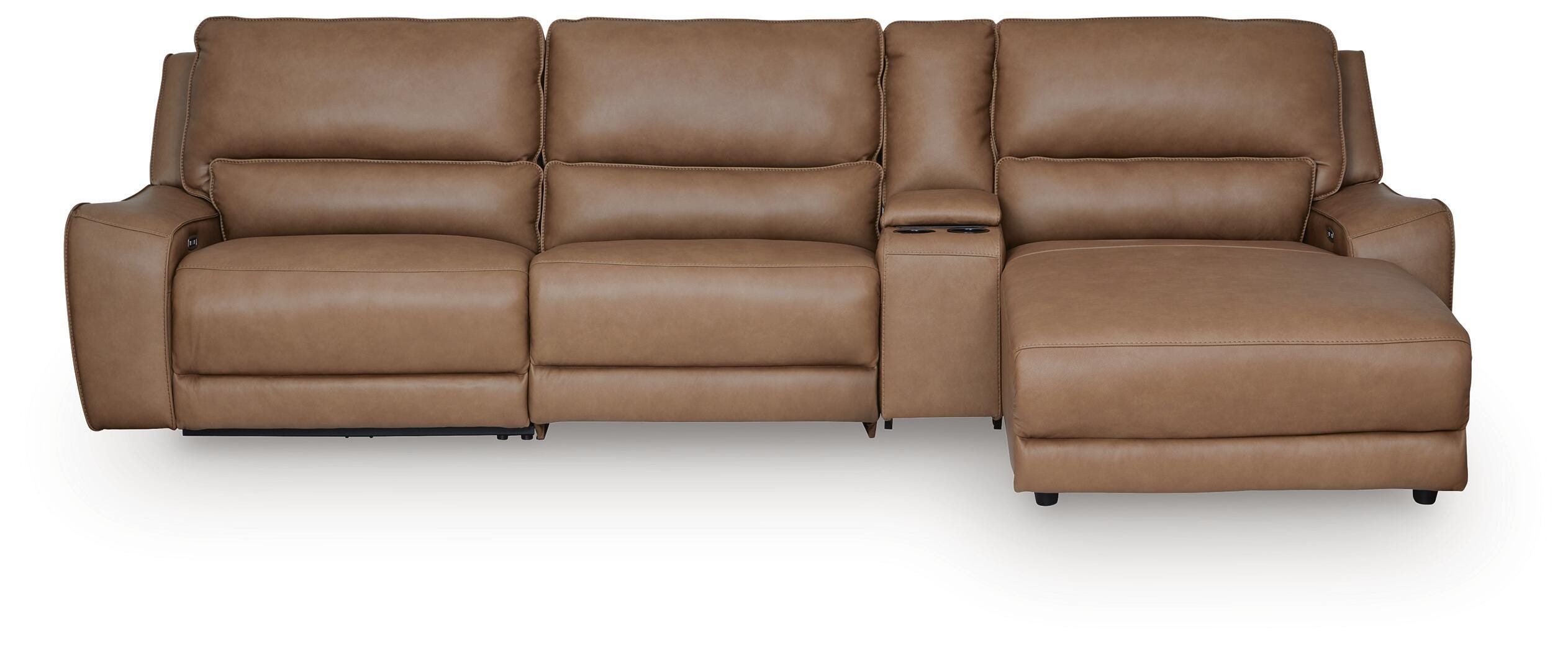 Silverbrooke 4-Piece Reclining Sectional with Chaise and Storage Console - image 1