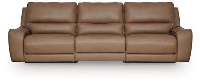 Silverbrooke 3-Piece Leather Dual Power Reclining Modular Sofa