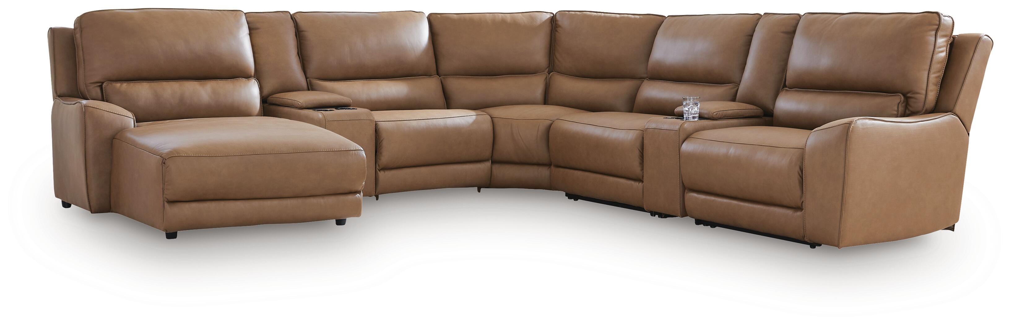 Seccional reclinable Silverbrooke de 7 piezas con chaise longue y consolas de almacenamiento - image 1